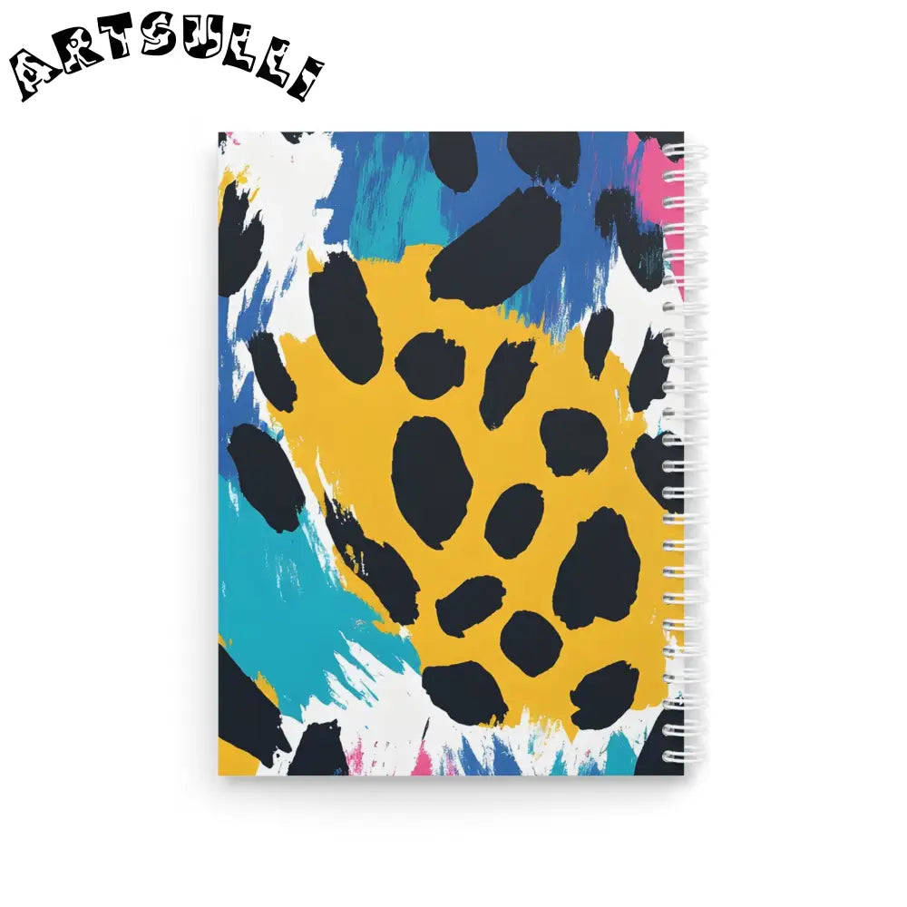 JAKKOUTTHEBXX Abstract Animal Wide-Ruled Spiral Notebook 2025