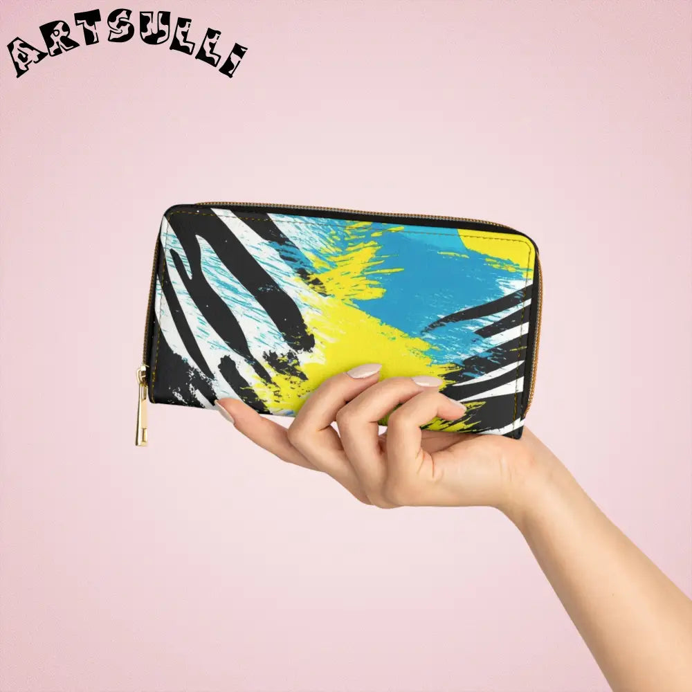 Abstract Art Faux Leather Wallet for Credit Cards, Artsulli - Art is Long, Life is Short, Accessories, , , , , , , 