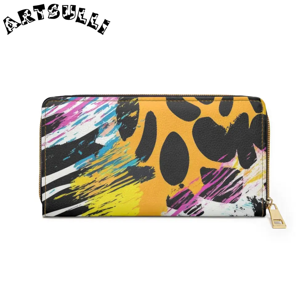 Abstract Art Faux Leather Wallet for Credit Cards, Artsulli - Art is Long, Life is Short, Accessories, , , , , , , 