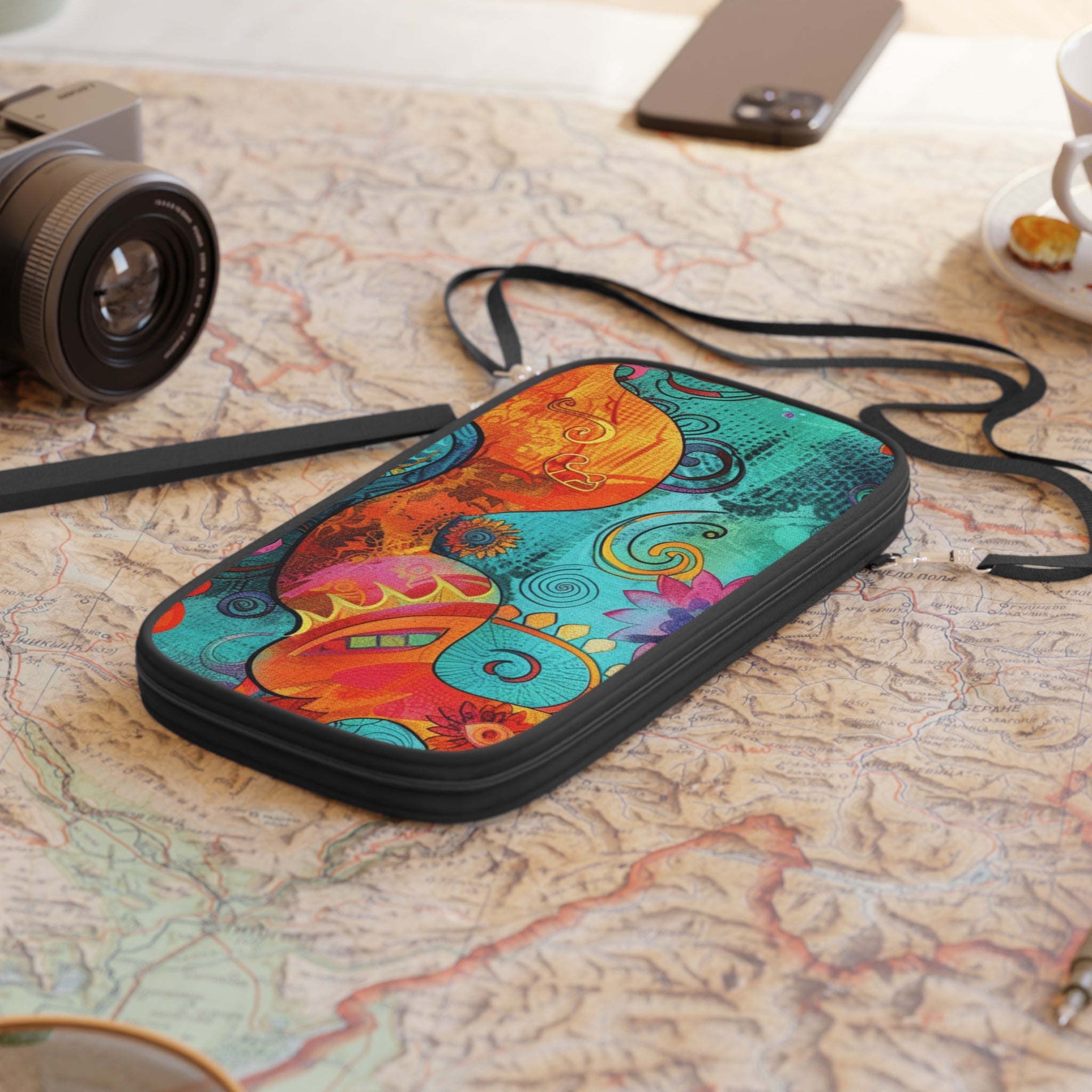 Abstract Art Travel Wallet, Artsulli - Art is Long, Life is Short, Bags, , , , , , , 