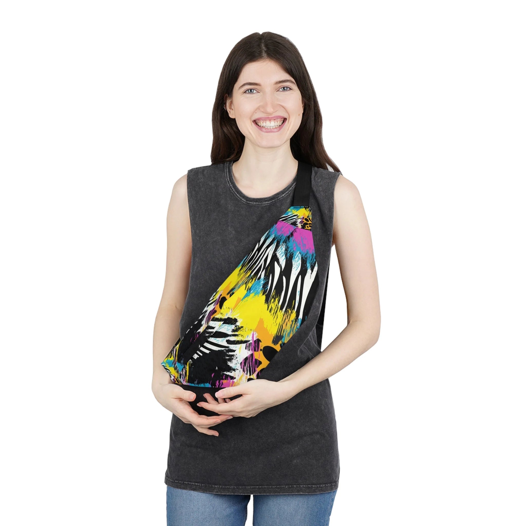 Abstract Art Utilitarian Fanny Pack, Artsulli - Art is Long, Life is Short, Bags, , , , , , , 