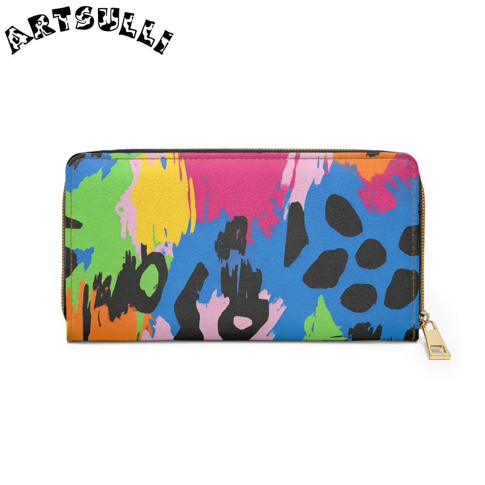 Abstract Art Wallet for Women Carrying Credit Cards, Artsulli - Art is Long, Life is Short, Accessories, , , , , , , 