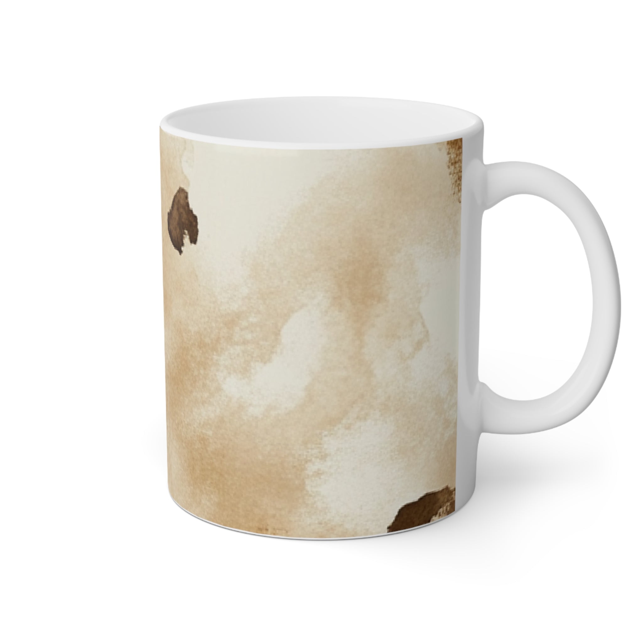Abstract Brown and Beige Watercolor Mug, Artsulli - Art is Long, Life is Short, Mug, , , , , , , 