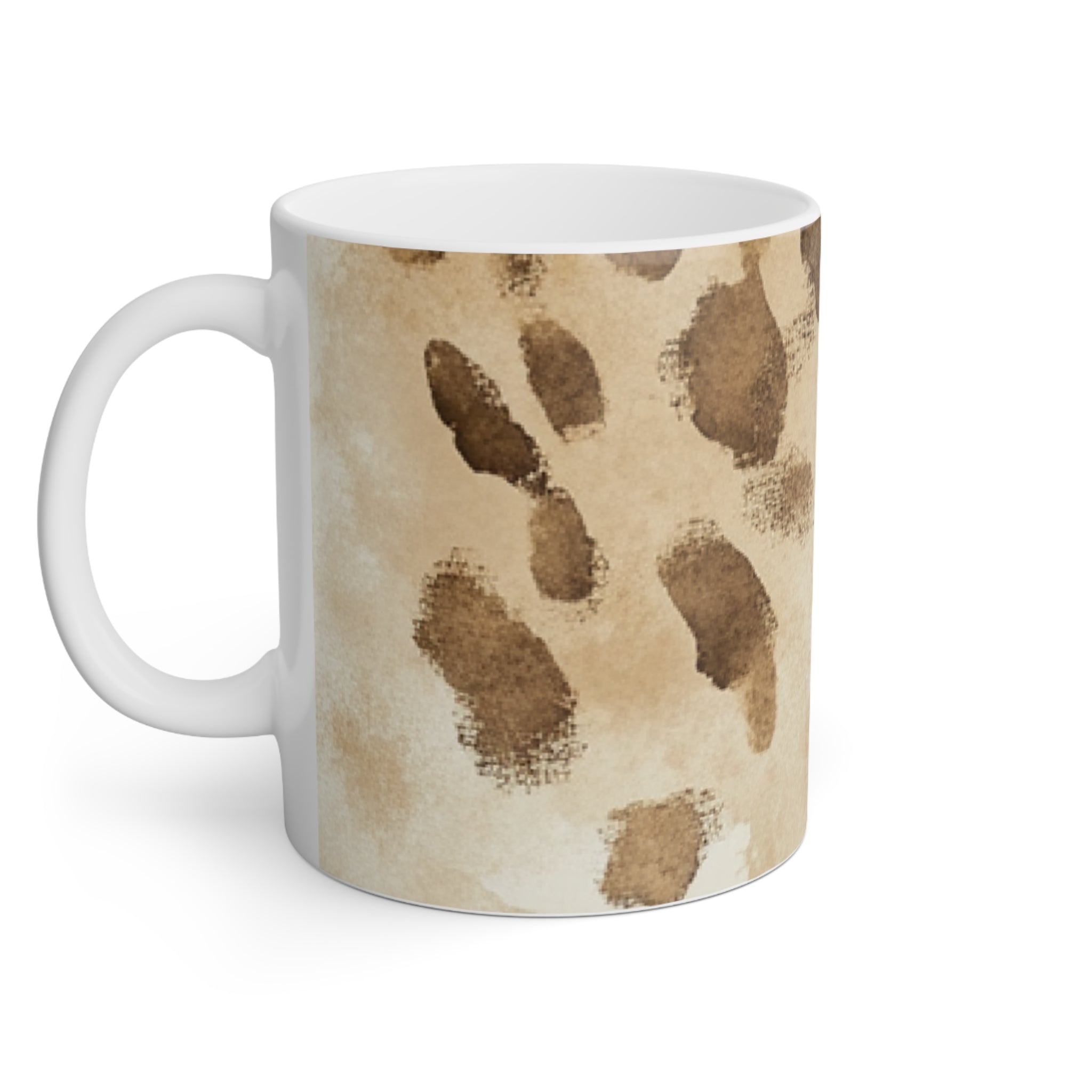 Abstract Brown and Beige Watercolor Mug, Artsulli - Art is Long, Life is Short, Mug, , , , , , , 