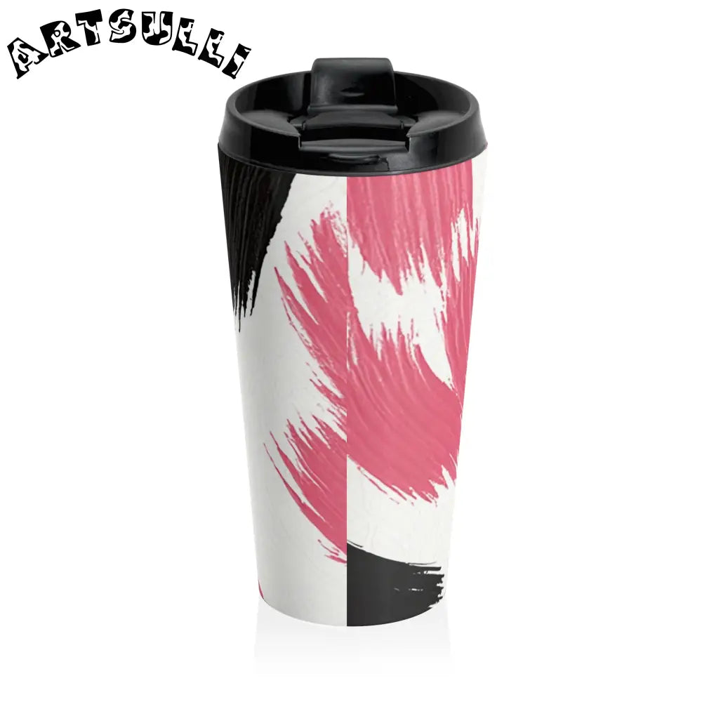 Abstract Brushstroke Stainless Steel Travel Mug, Artsulli - Art is Long, Life is Short, Mug, , , , , , , 