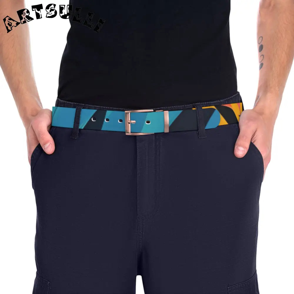 Abstract C4 Custom Belt with Buckle Options, Artsulli - Art is Long, Life is Short, Accessories, , , , , , , 