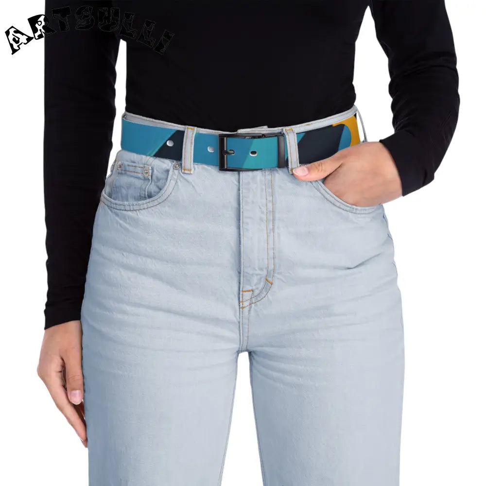 Abstract C4 Custom Belt with Buckle Options, Artsulli - Art is Long, Life is Short, Accessories, , , , , , , 