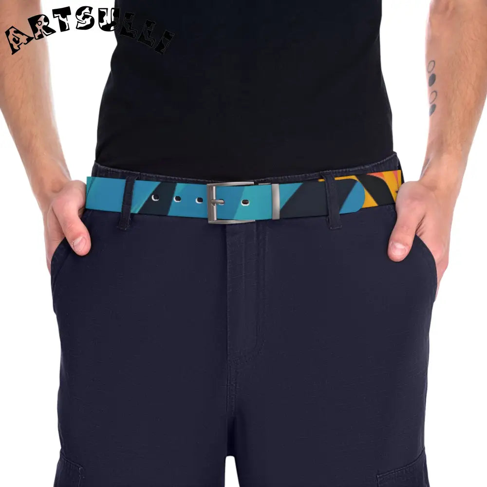 Abstract C4 Custom Belt with Buckle Options, Artsulli - Art is Long, Life is Short, Accessories, , , , , , , 