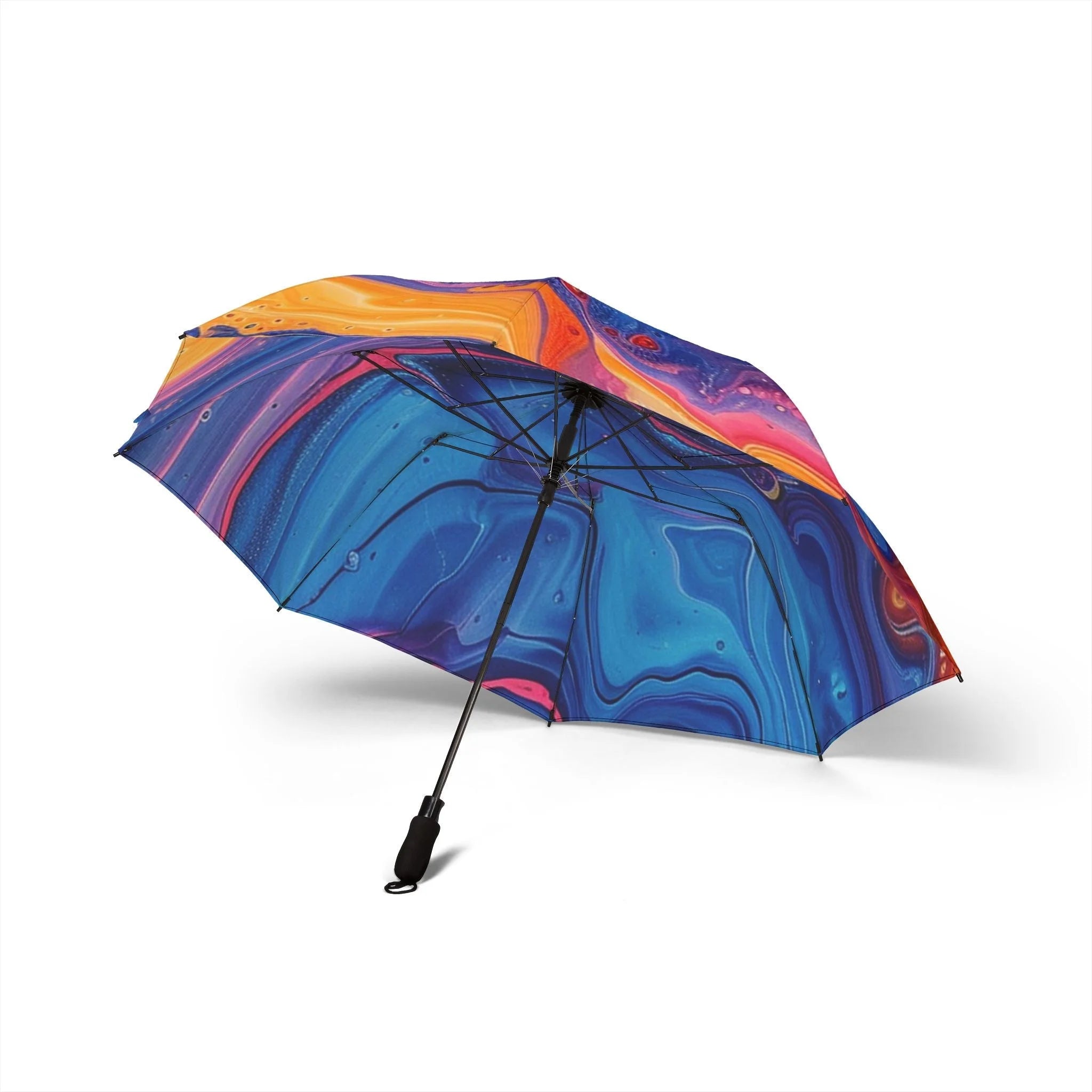 Printify Abstract Color Swirl Umbrella 2025