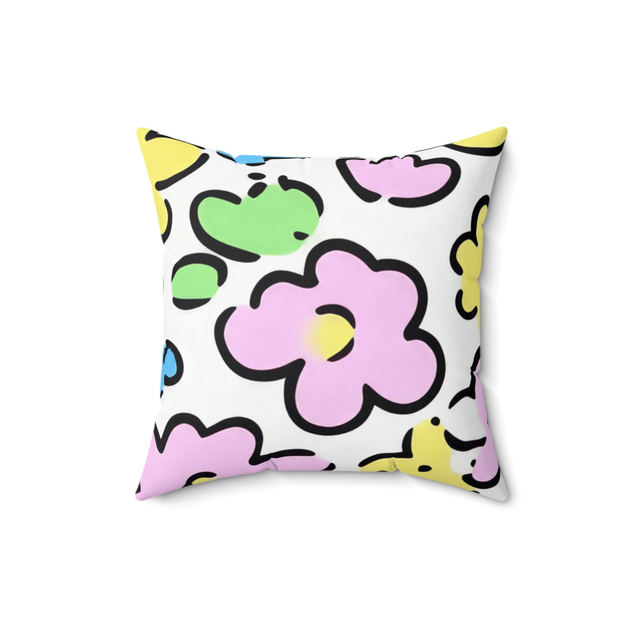 Abstract Colorful Floral Accent Pillow, Artsulli - Art is Long, Life is Short, Home Decor, , , , , , , 