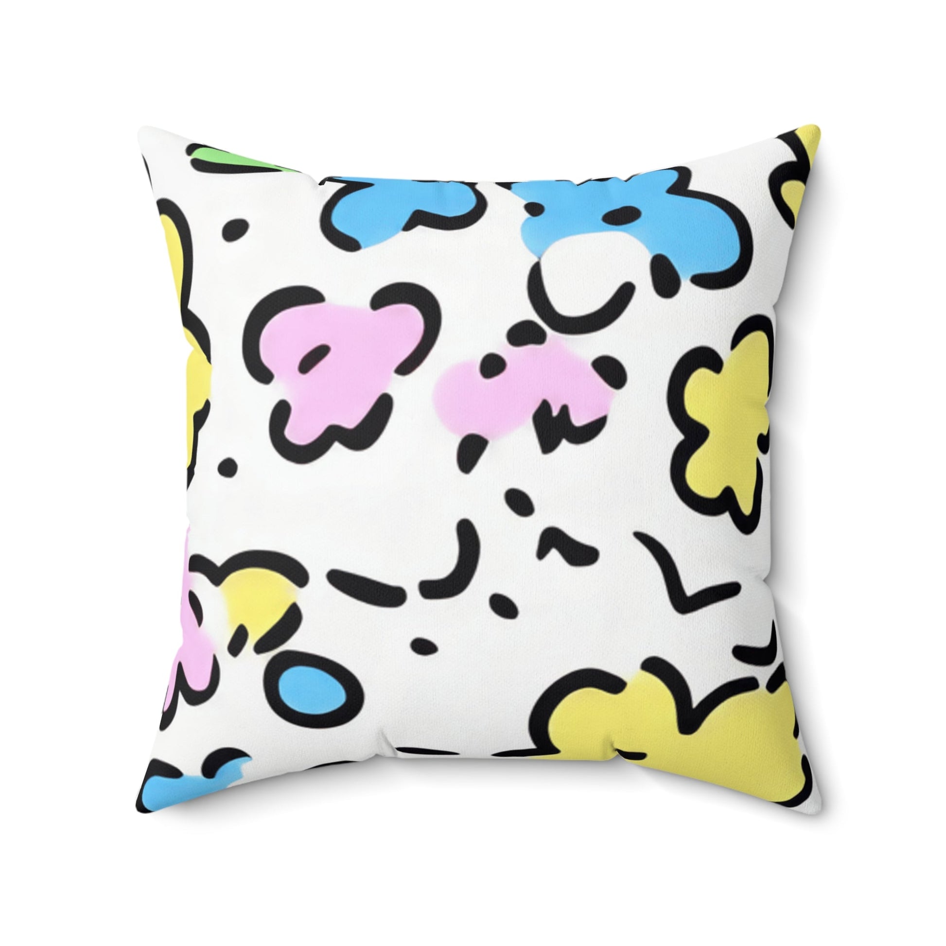 Abstract Colorful Floral Accent Pillow, Artsulli - Art is Long, Life is Short, Home Decor, Size, 20" × 20", , , , , 21730089388759650871