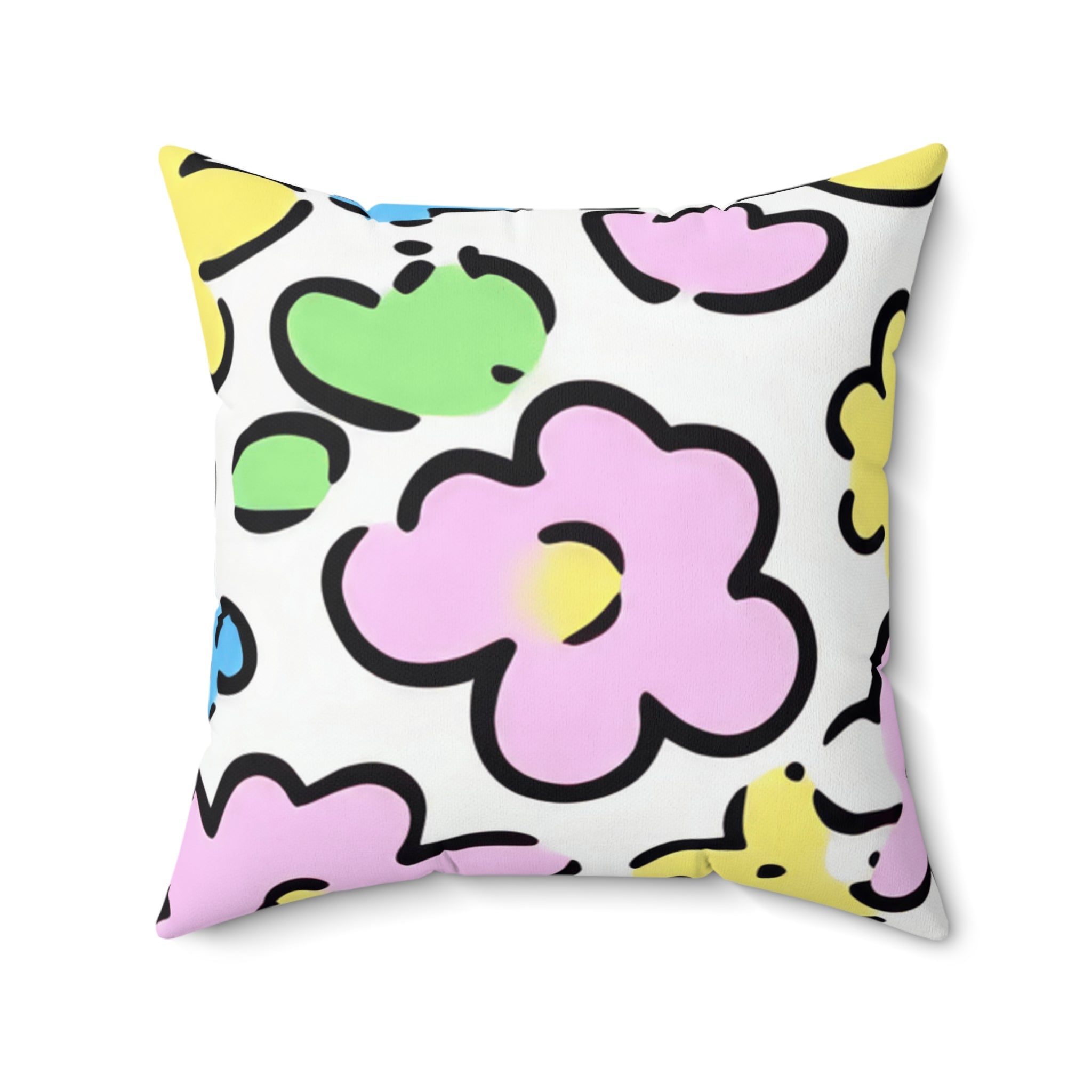 Abstract Colorful Floral Accent Pillow, Artsulli - Art is Long, Life is Short, Home Decor, , , , , , , 