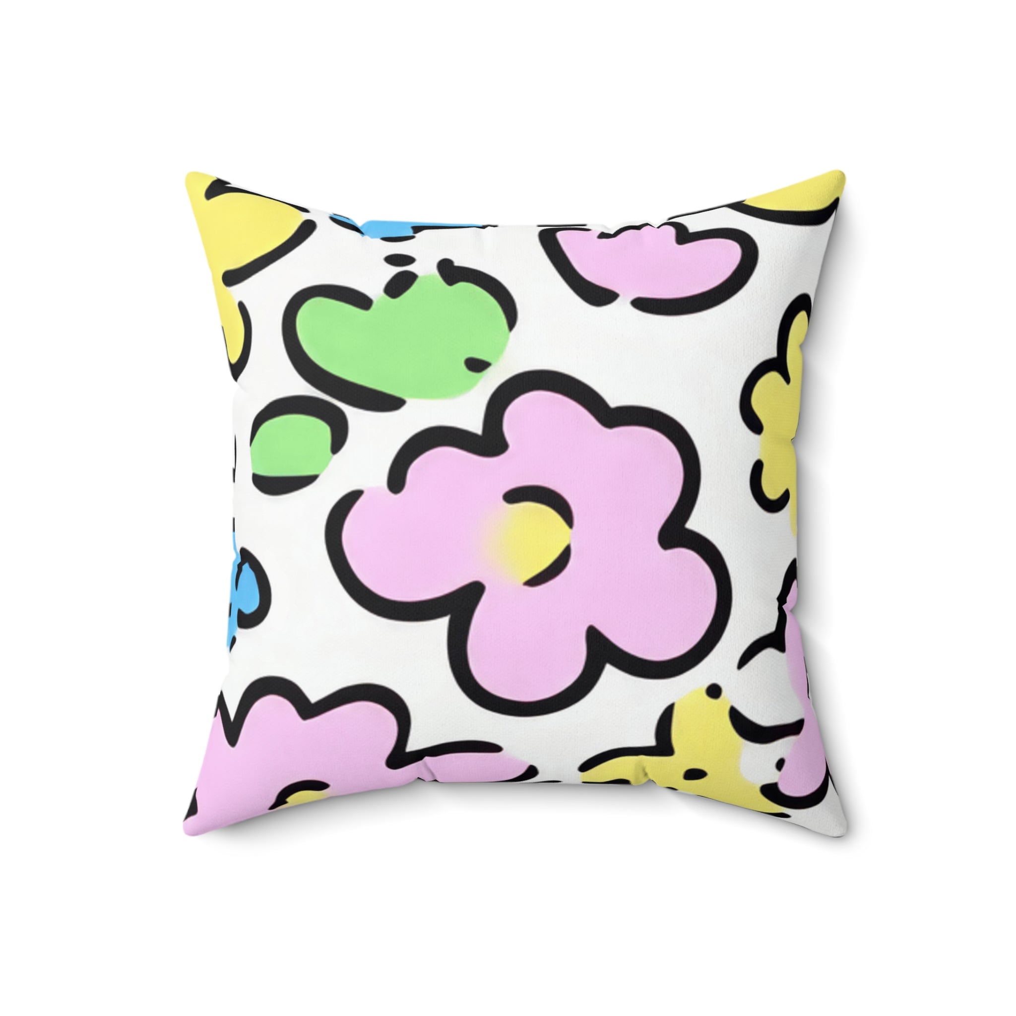 Abstract Colorful Floral Accent Pillow, Artsulli - Art is Long, Life is Short, Home Decor, , , , , , , 