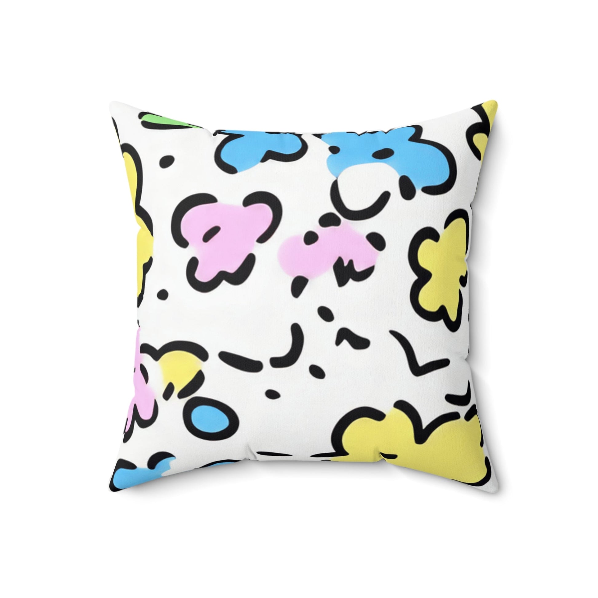 Abstract Colorful Floral Accent Pillow, Artsulli - Art is Long, Life is Short, Home Decor, Size, 18" × 18", , , , , 13054156963515712144