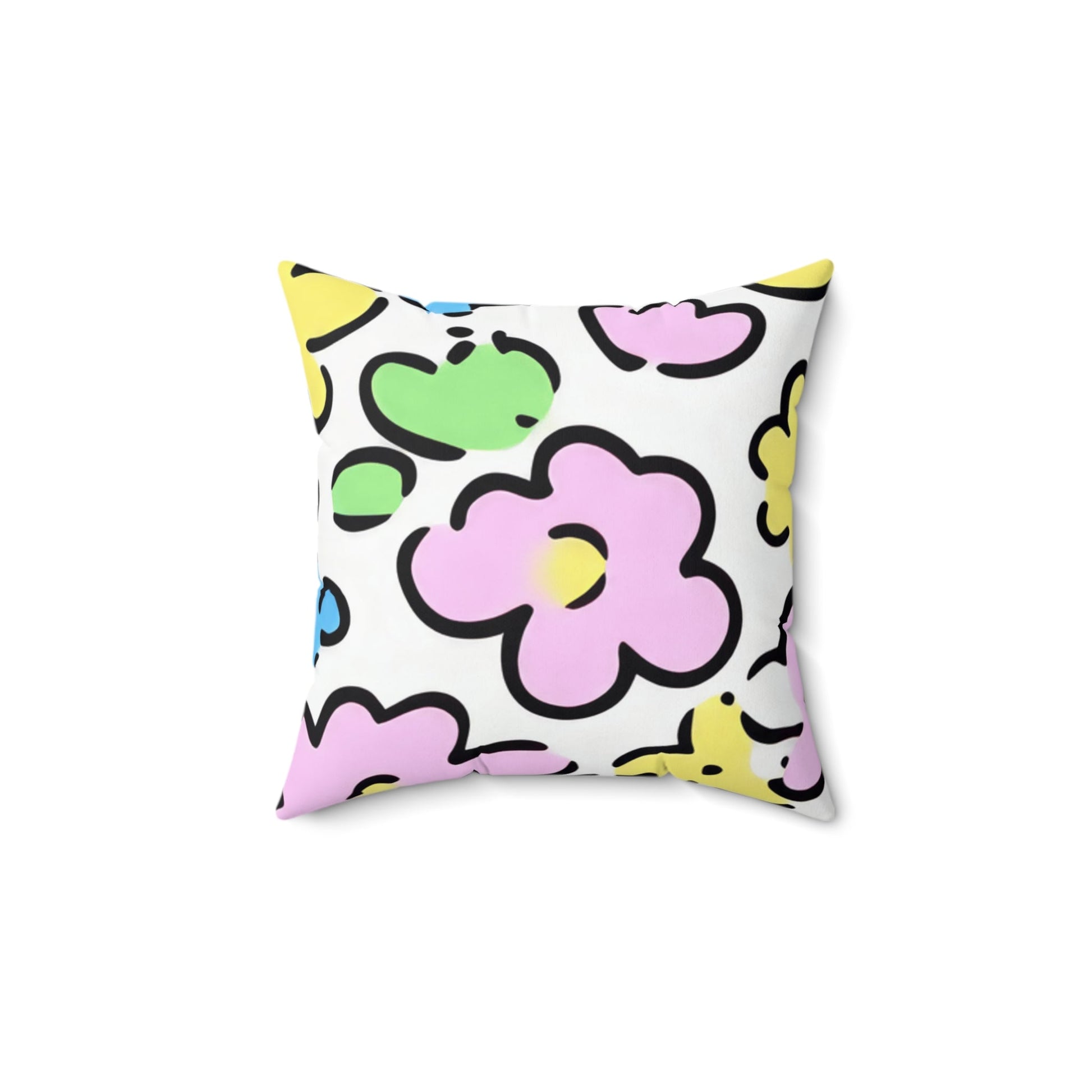 Abstract Colorful Floral Accent Pillow, Artsulli - Art is Long, Life is Short, Home Decor, , , , , , , 