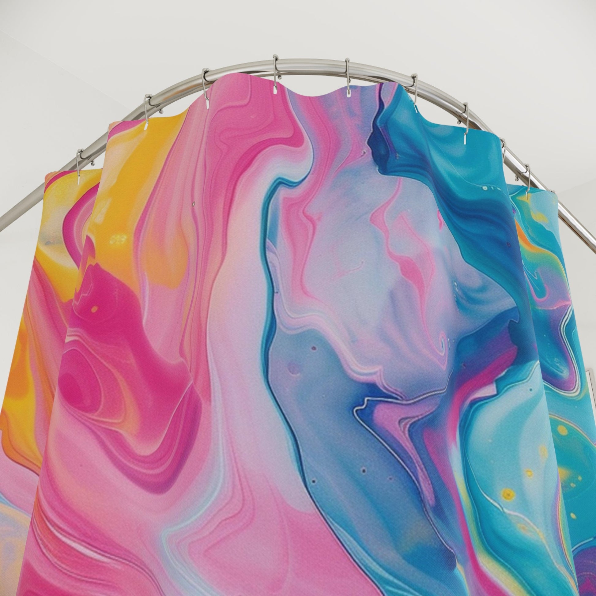 Abstract Colorful Marble Shower Curtain, Artsulli - Art is Long, Life is Short, Home Decor, , , , , , , 