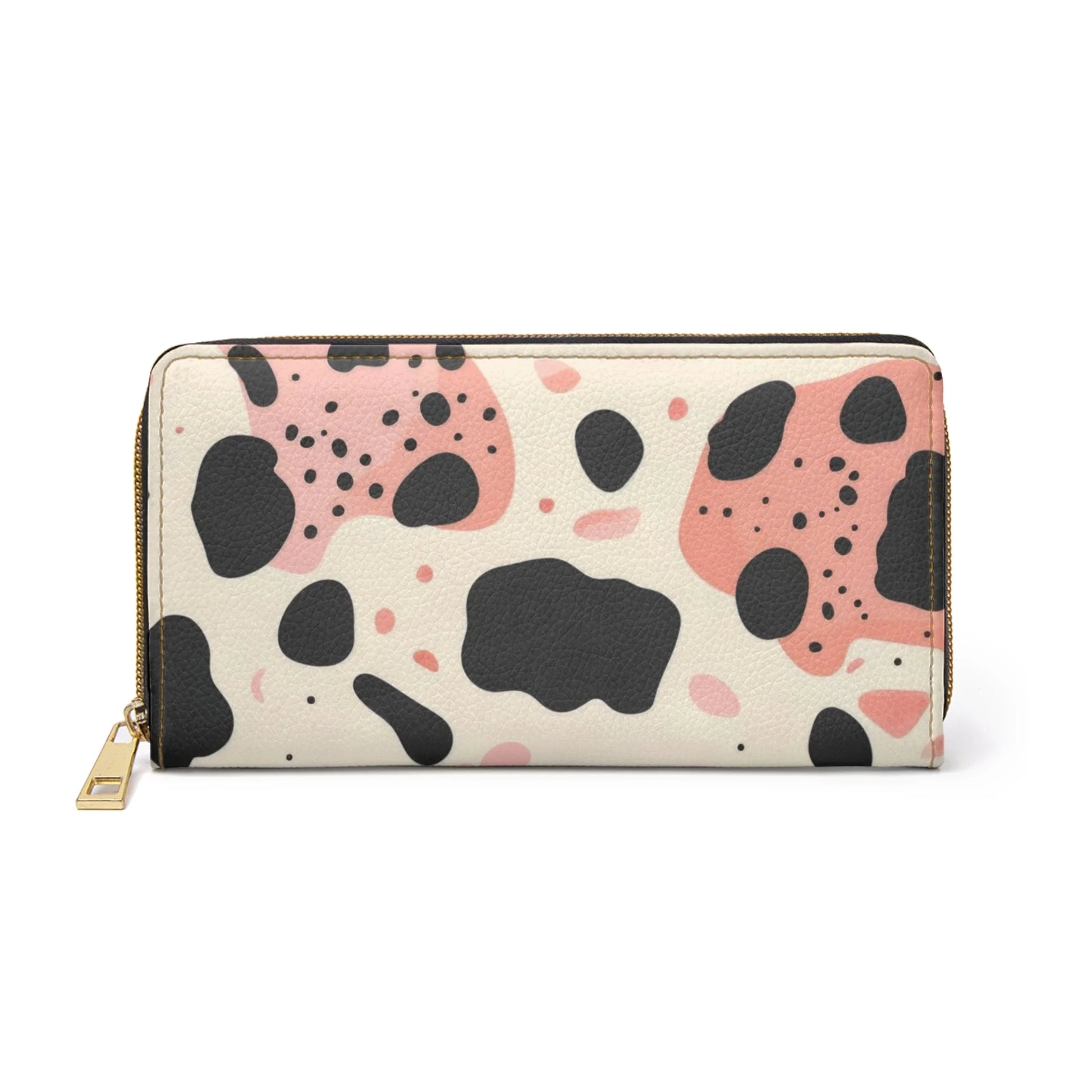 Abstract Cow Art Printed Faux Leather Wallet, Artsulli - Art is Long, Life is Short, Accessories, Size, One size, Color, White, , , 86867106993244