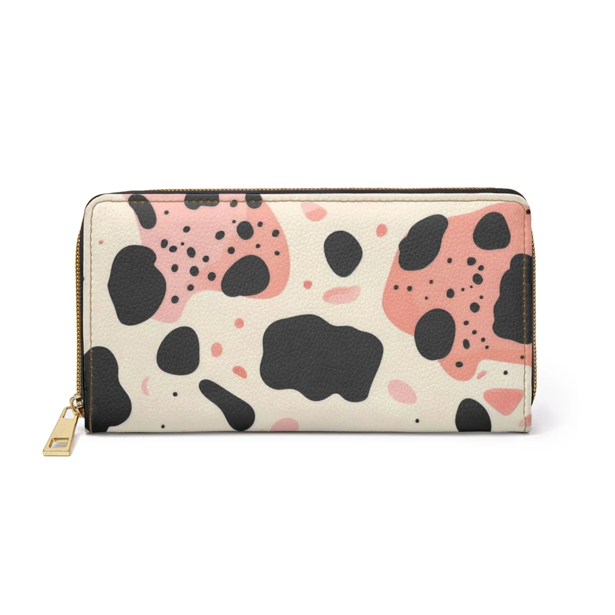 Abstract Cow Art Printed Faux Leather Wallet, Artsulli - Art is Long, Life is Short, Accessories, Size, One size, Color, White, , , 86867106993244