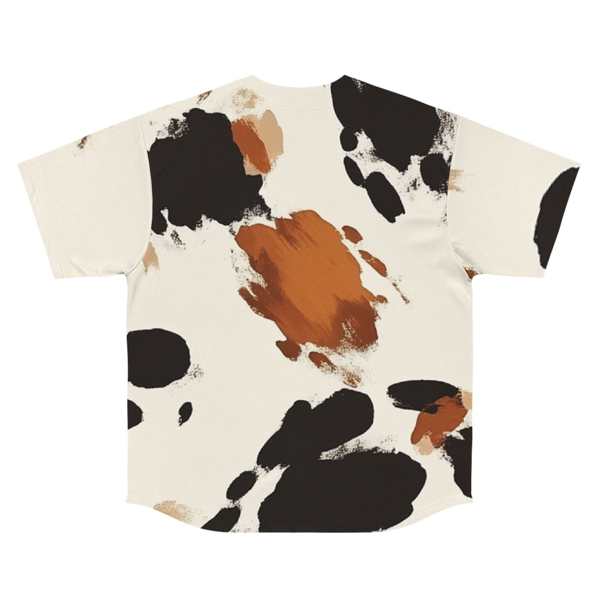 Abstract Cow Print Baseball Jersey, Artsulli - Art is Long, Life is Short, All Over Prints, , , , , , , 