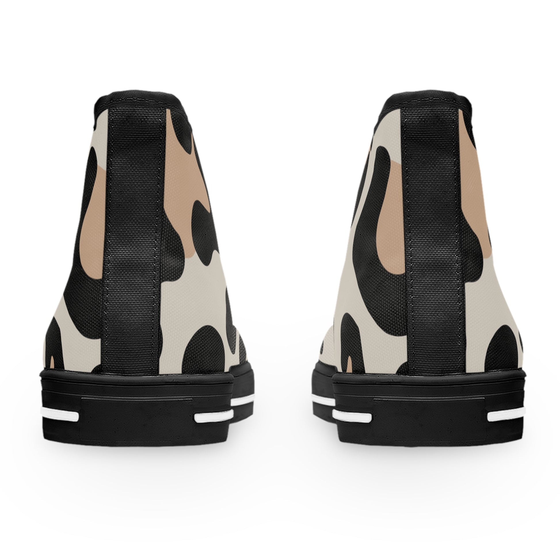 Abstract Cow Print High Top Sneakers, Artsulli - Art is Long, Life is Short, Shoes, , , , , , , 