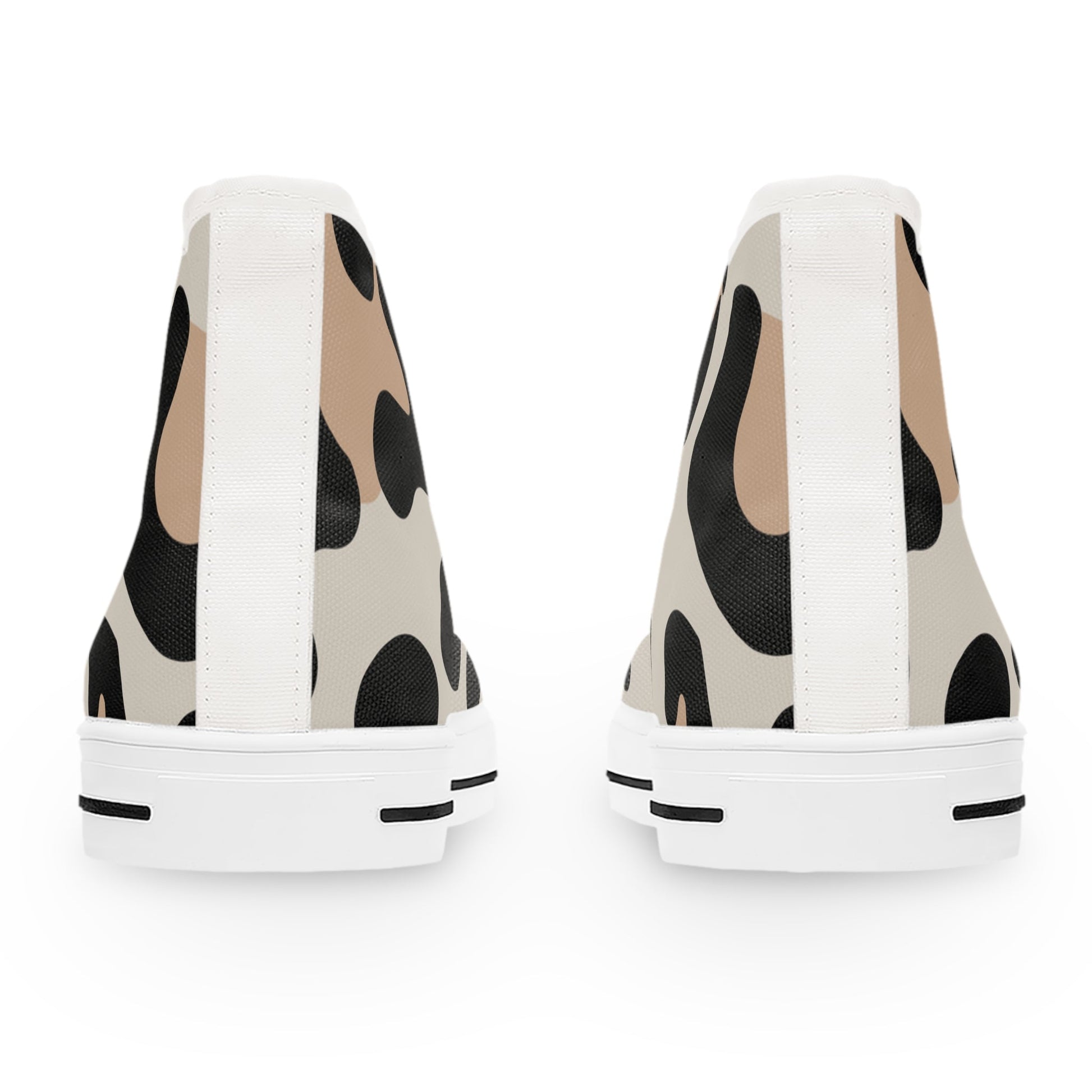 Abstract Cow Print High Top Sneakers, Artsulli - Art is Long, Life is Short, Shoes, , , , , , , 