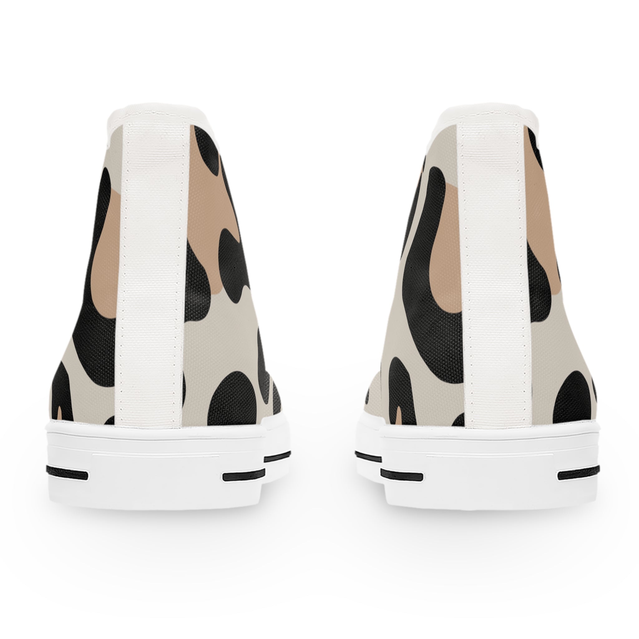 Abstract Cow Print High Top Sneakers, Artsulli - Art is Long, Life is Short, Shoes, , , , , , , 
