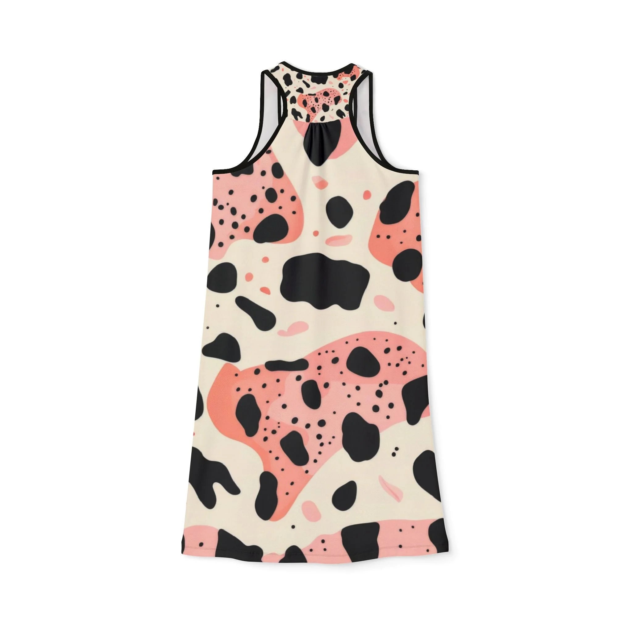 Abstract Cow Print Jersey-Knit Tank Dress, Artsulli - Art is Long, Life is Short, Tank Top, , , , , , , 