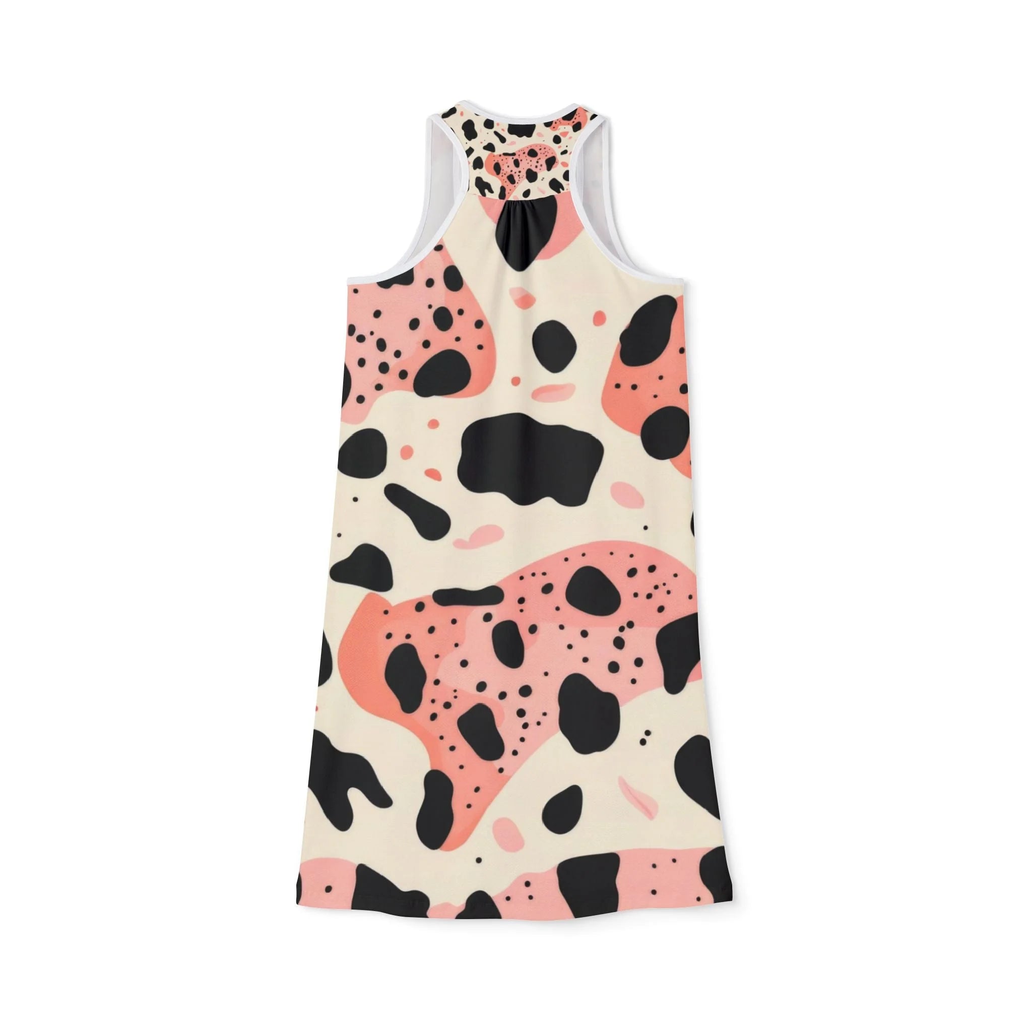 Abstract Cow Print Jersey-Knit Tank Dress, Artsulli - Art is Long, Life is Short, Tank Top, , , , , , , 