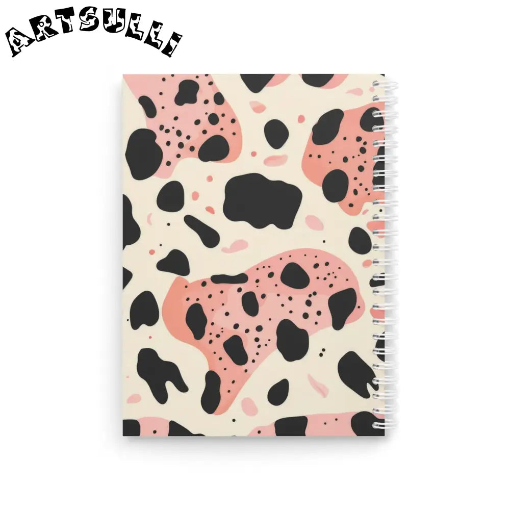 Abstract Cow Print Wide-Ruled Spiral Notebook, Artsulli - Art is Long, Life is Short, Paper products, , , , , , , 