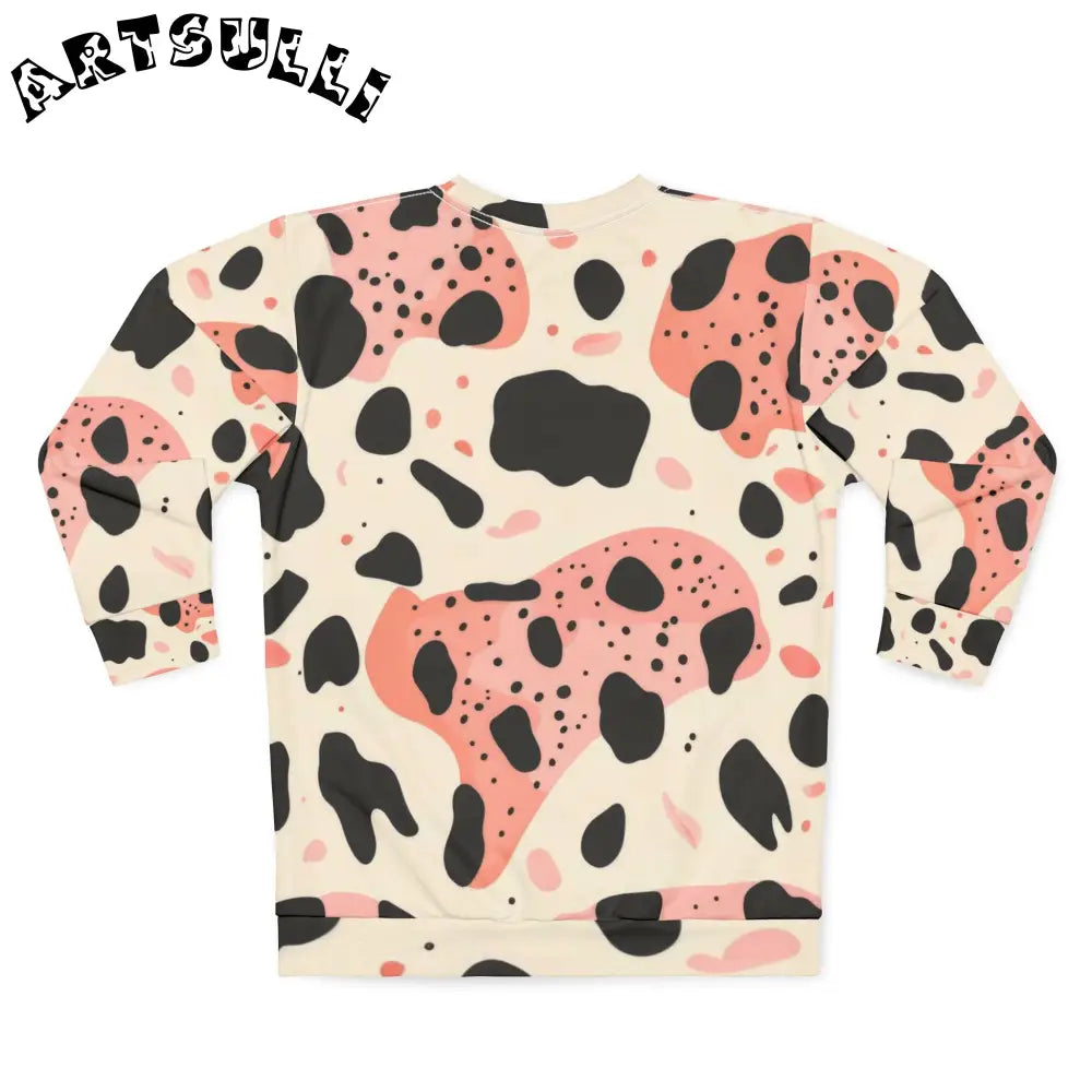 Abstract Crewneck Sweatshirt Featuring Abstract Circles, Artsulli - Art is Long, Life is Short, All Over Prints, , , , , , , 