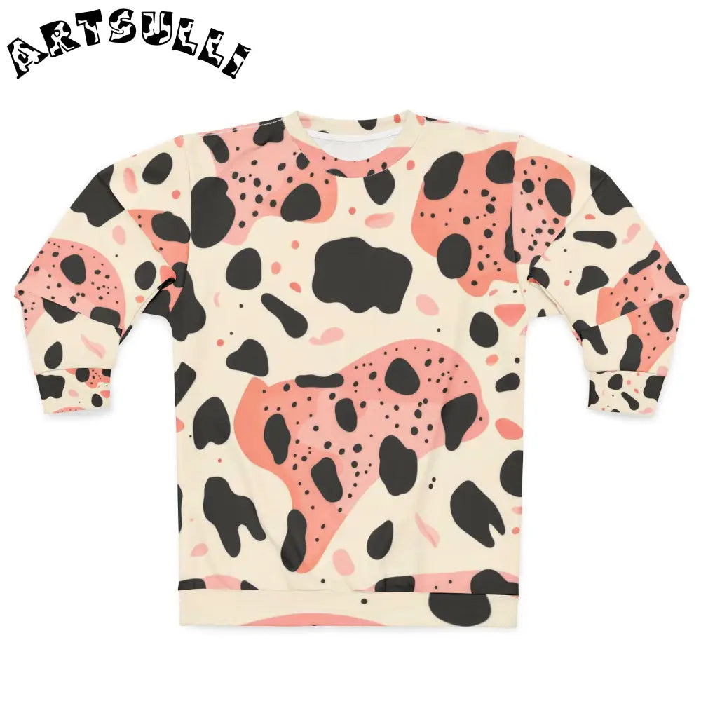 Abstract Crewneck Sweatshirt Featuring Abstract Circles, Artsulli - Art is Long, Life is Short, All Over Prints, Size, XS, , , , , 86102113351675