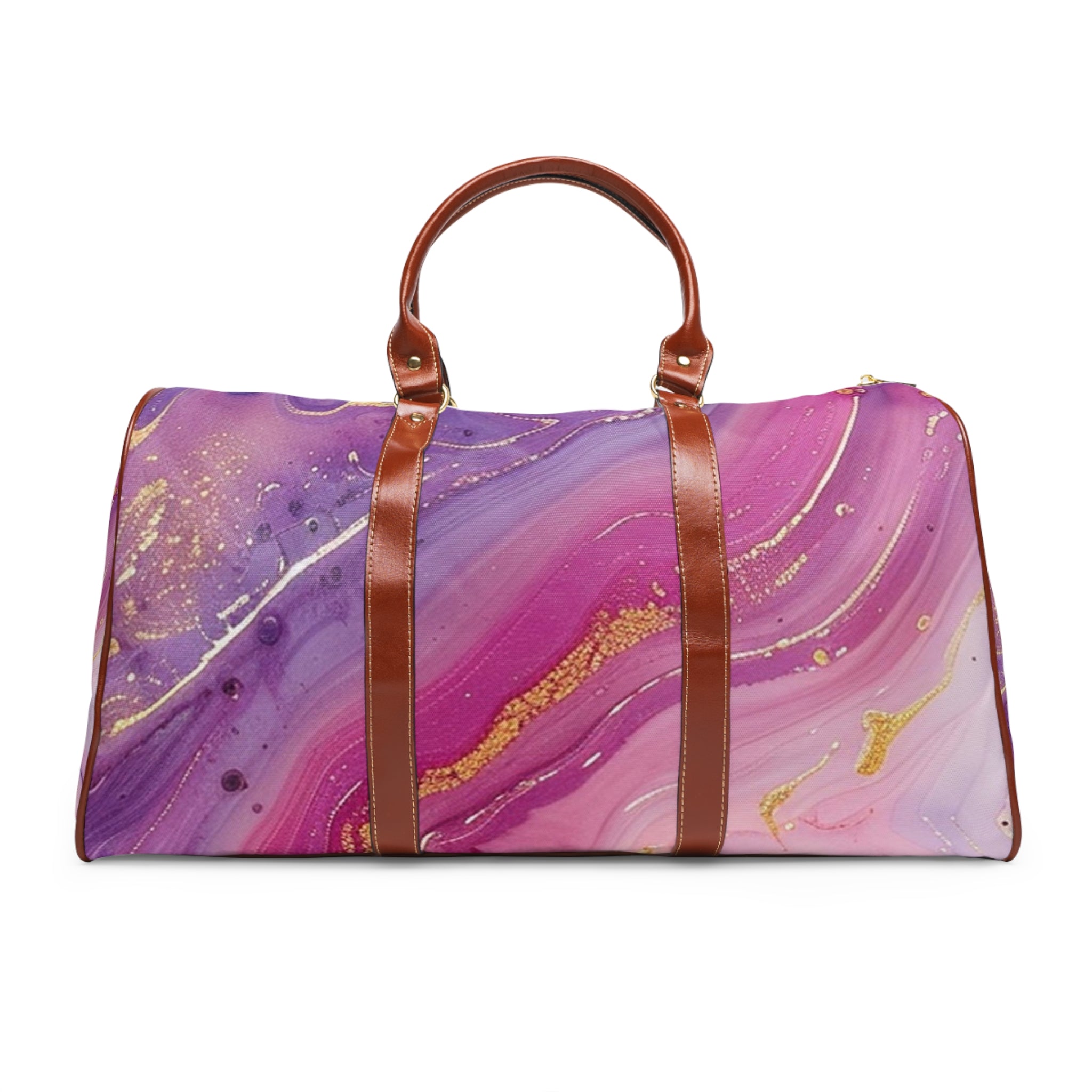 Printify Abstract Design Travel Bag with Leather Handles 2025