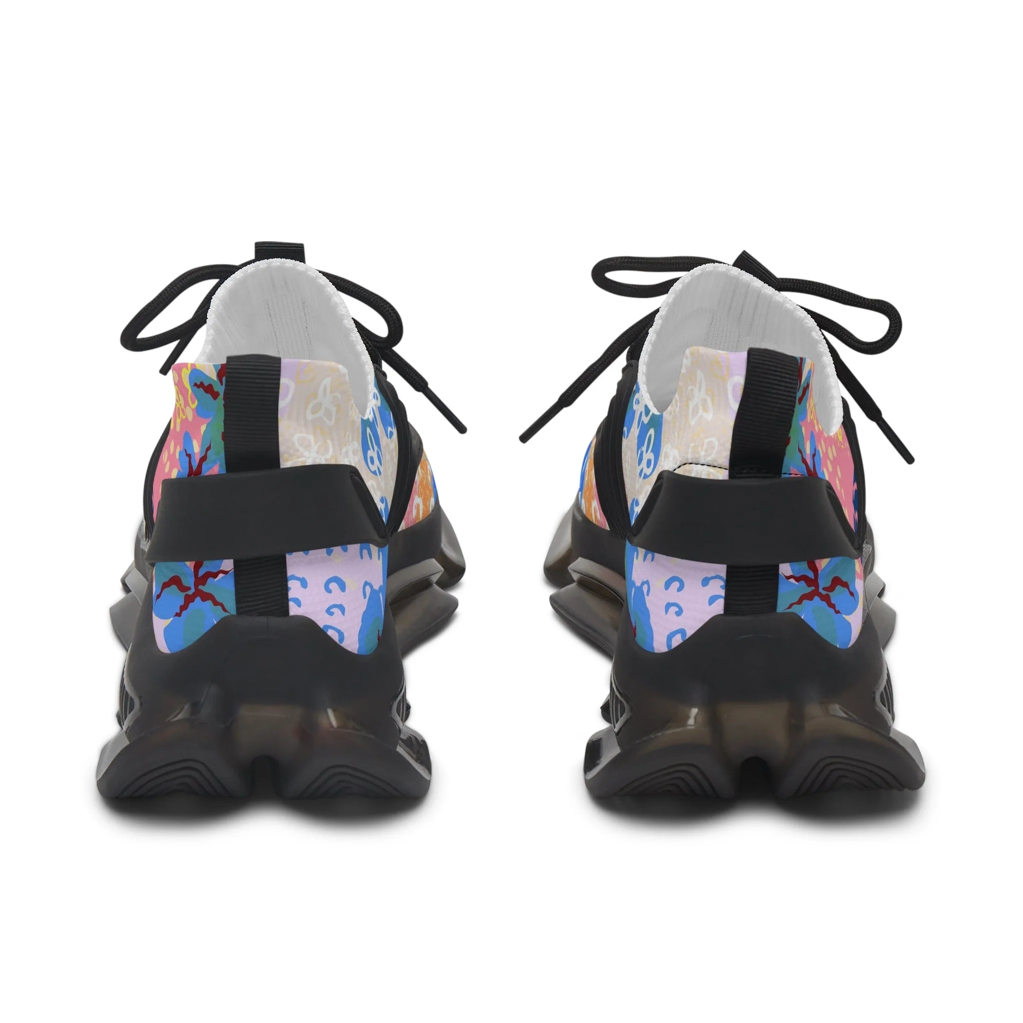 Abstract Doodle Art Blue Pastel Floral Mesh Sneakers, Artsulli - Art is Long, Life is Short, Shoes, , , , , , , 