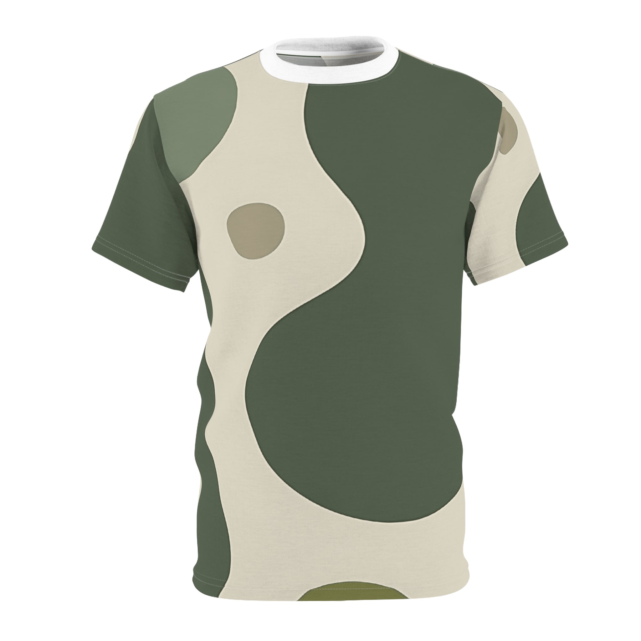 Abstract Earth Tone T-Shirt, Artsulli - Art is Long, Life is Short, All Over Prints, Color, White stitching, Weight, 4 oz., Size, S, 27887457119869113562