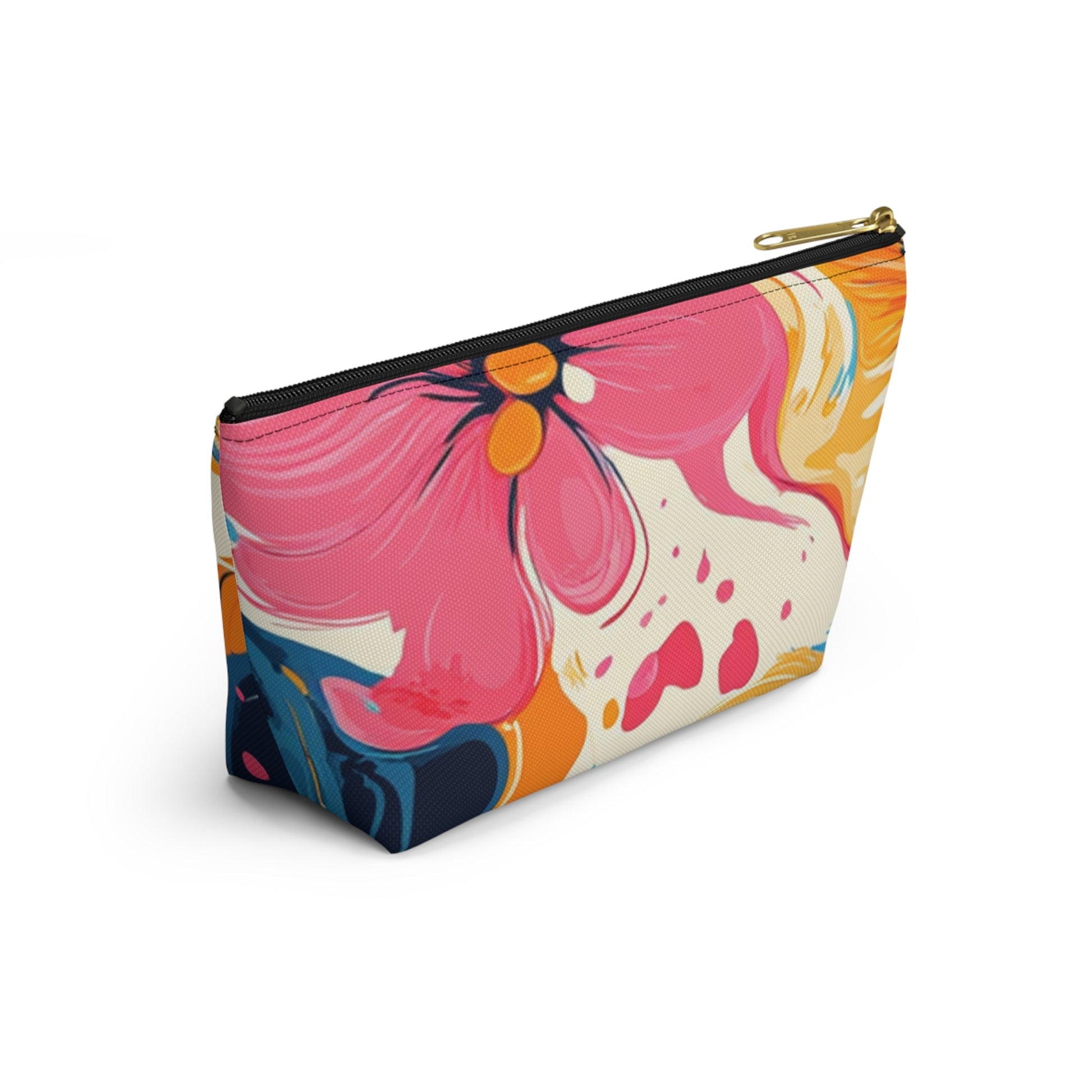 Abstract Floral Accessory Pouch, Artsulli - Art is Long, Life is Short, Bags, , , , , , , 