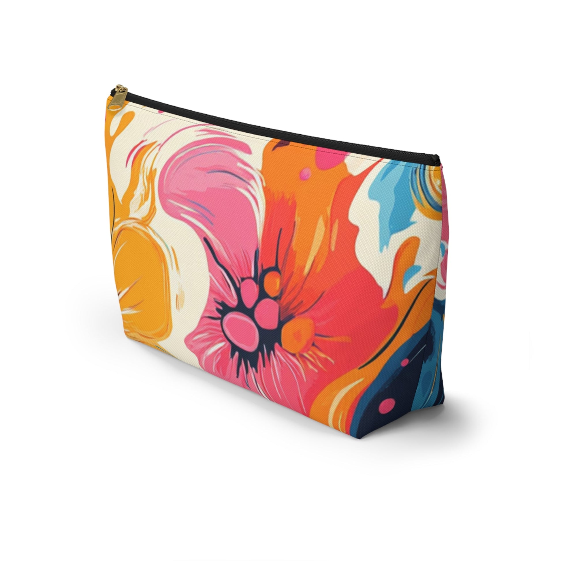 Abstract Floral Accessory Pouch, Artsulli - Art is Long, Life is Short, Bags, , , , , , , 