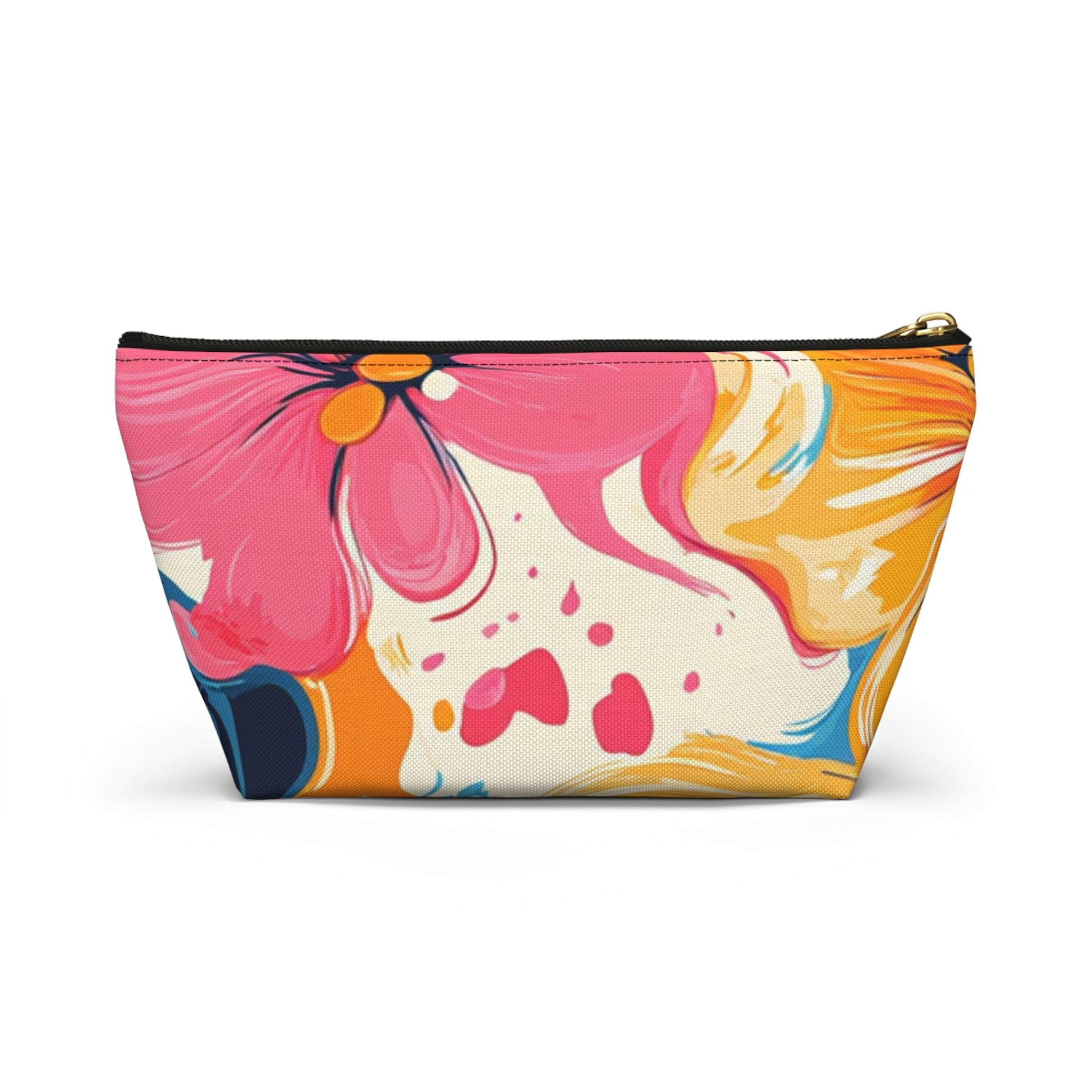 Abstract Floral Accessory Pouch, Artsulli - Art is Long, Life is Short, Bags, , , , , , , 