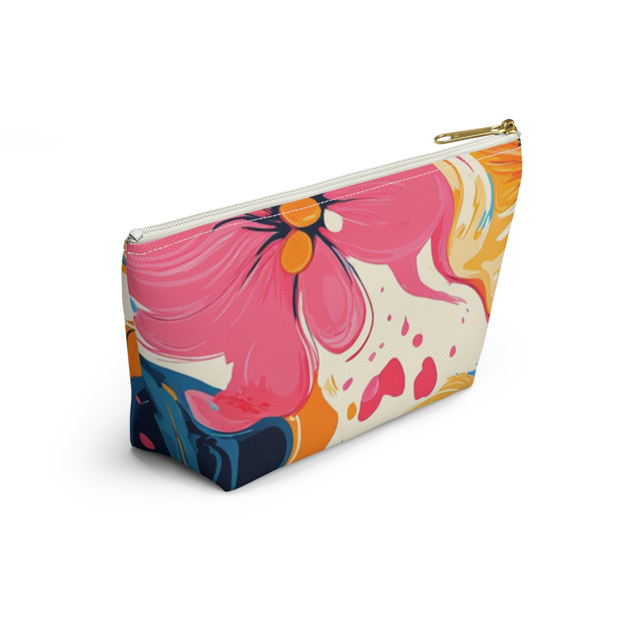 Abstract Floral Accessory Pouch, Artsulli - Art is Long, Life is Short, Bags, , , , , , , 
