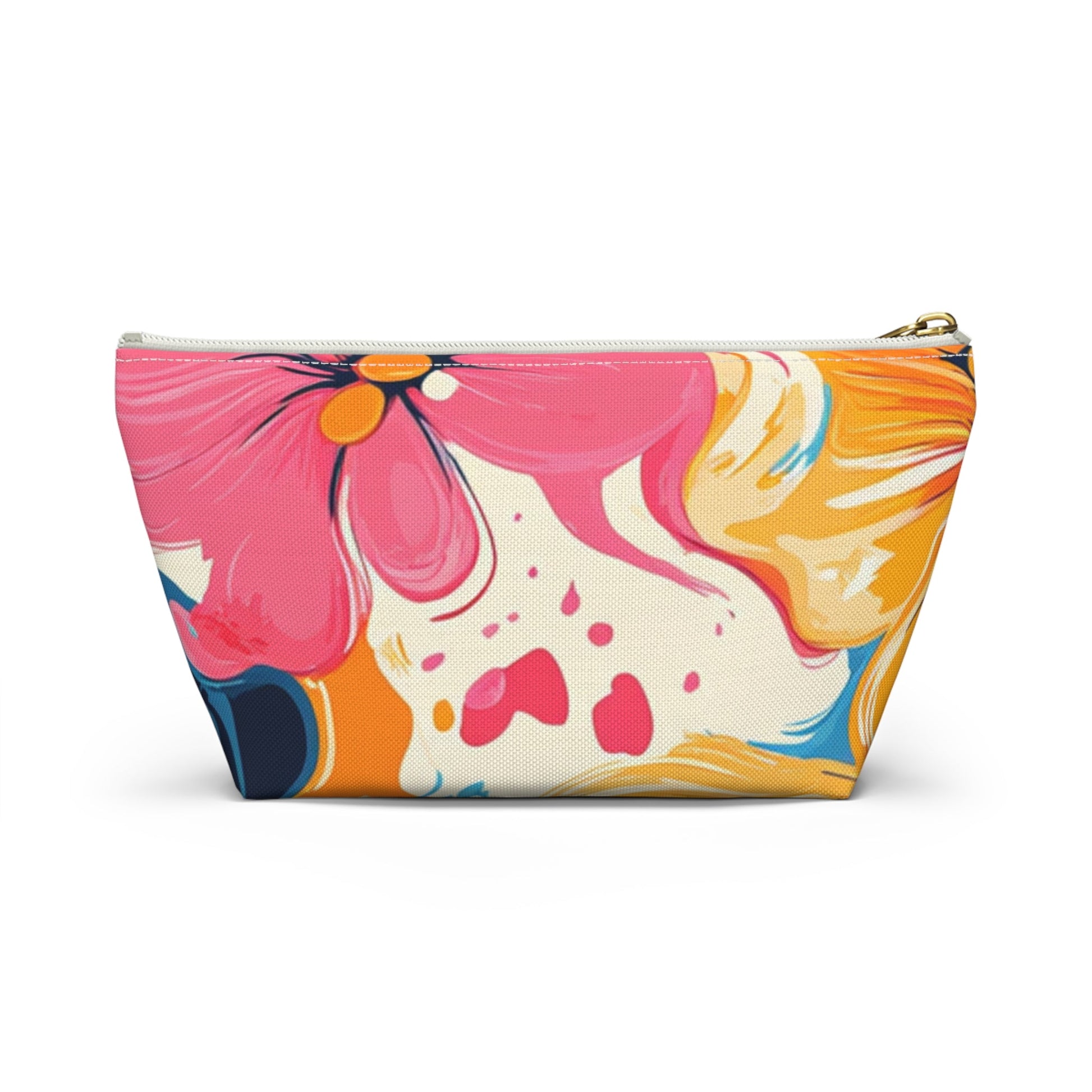 Abstract Floral Accessory Pouch, Artsulli - Art is Long, Life is Short, Bags, , , , , , , 