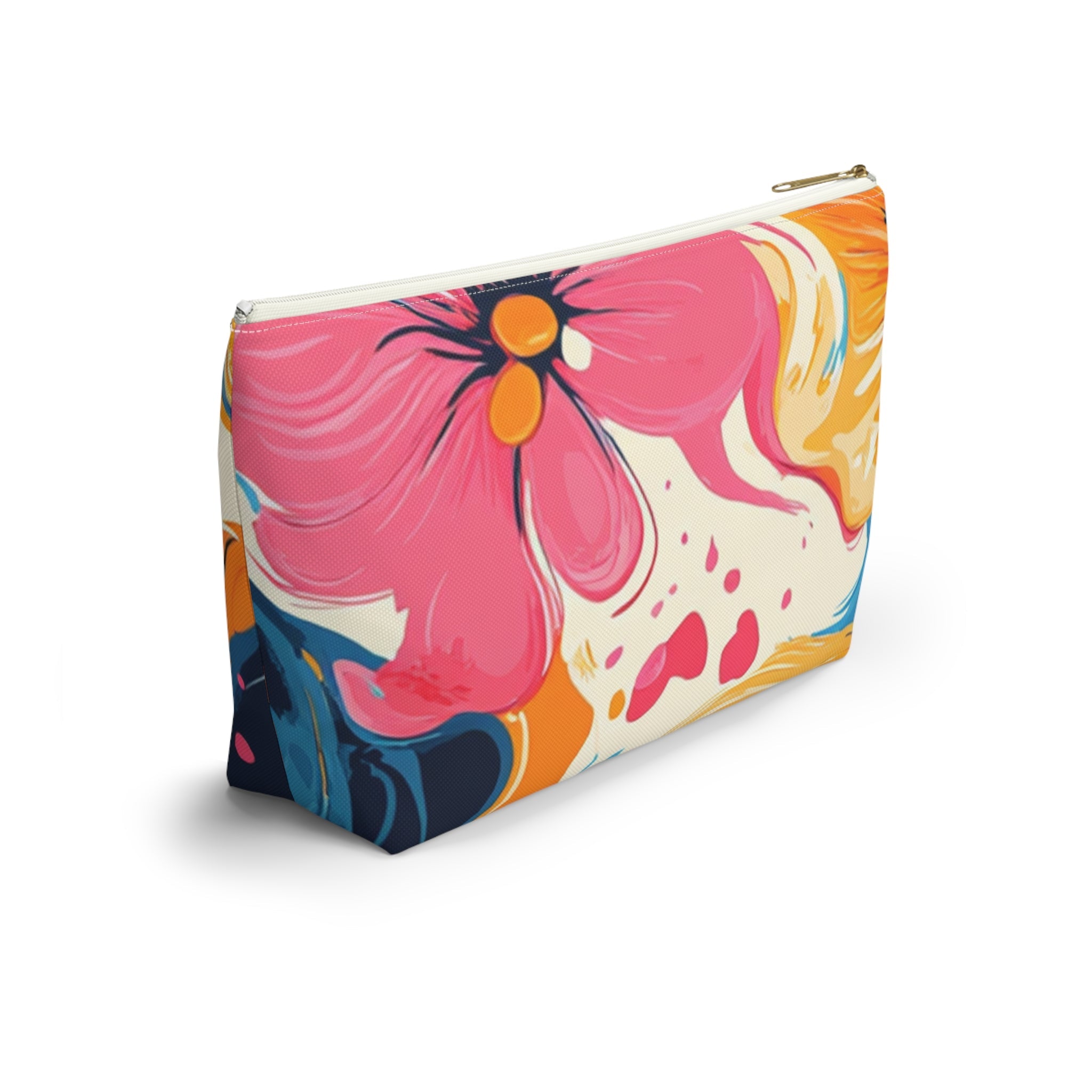 Abstract Floral Accessory Pouch, Artsulli - Art is Long, Life is Short, Bags, , , , , , , 
