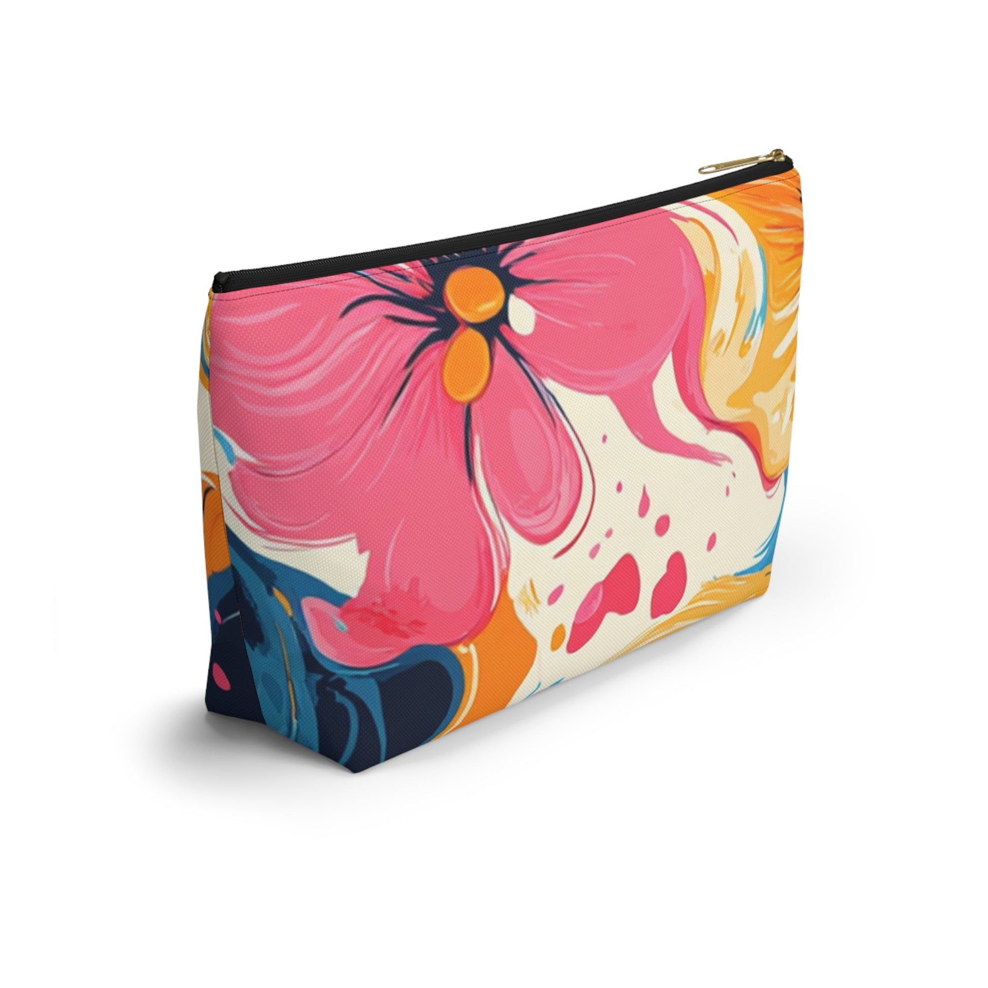 Abstract Floral Accessory Pouch, Artsulli - Art is Long, Life is Short, Bags, , , , , , , 