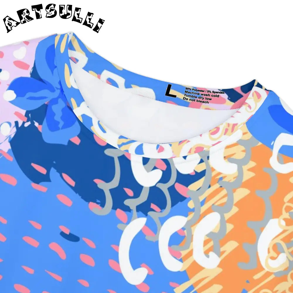 Abstract Floral Artistic Work Printed T-Shirt, Artsulli - Art is Long, Life is Short, All Over Prints, , , , , , , 