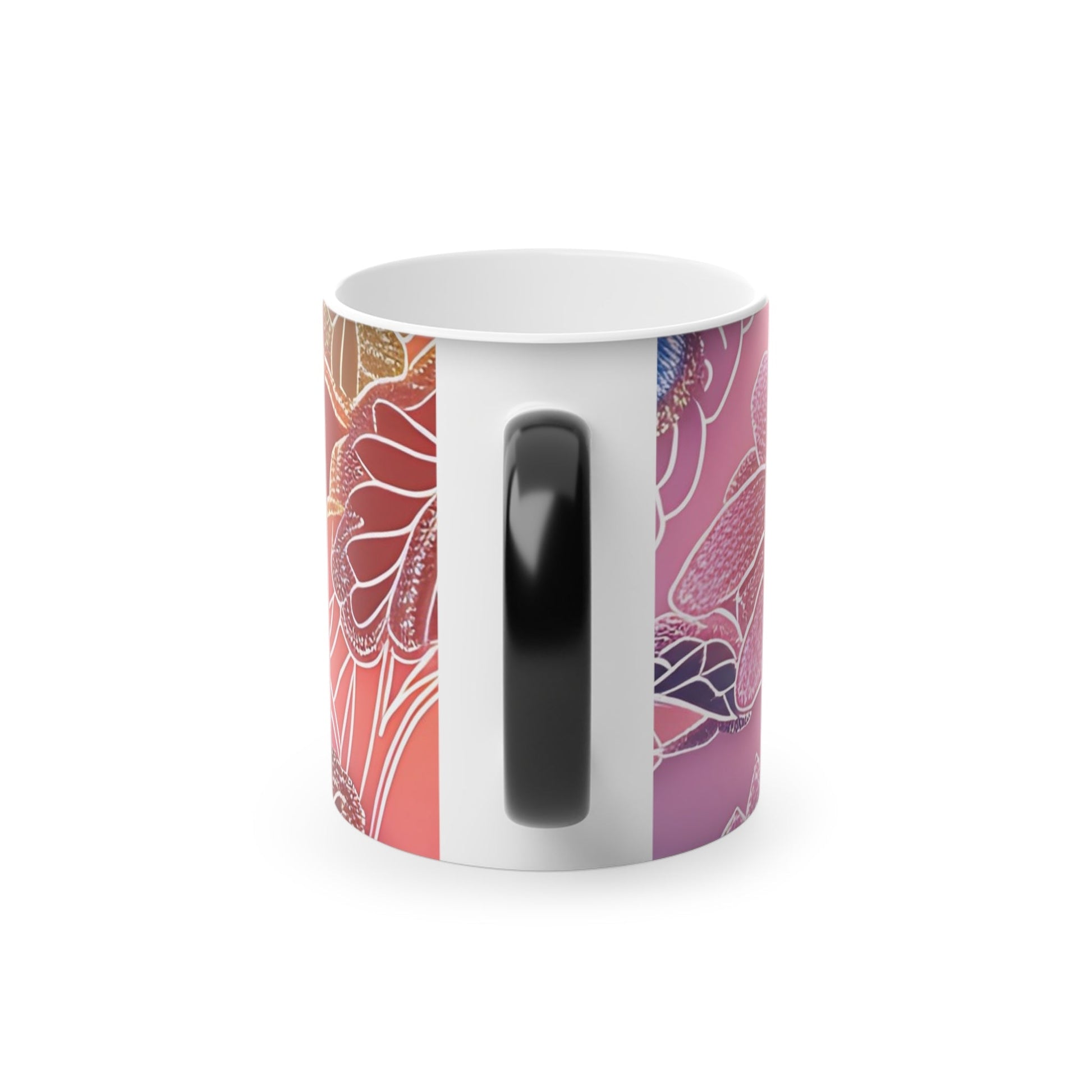 Abstract Floral Color Changing Mug, Artsulli - Art is Long, Life is Short, Mug, , , , , , , 