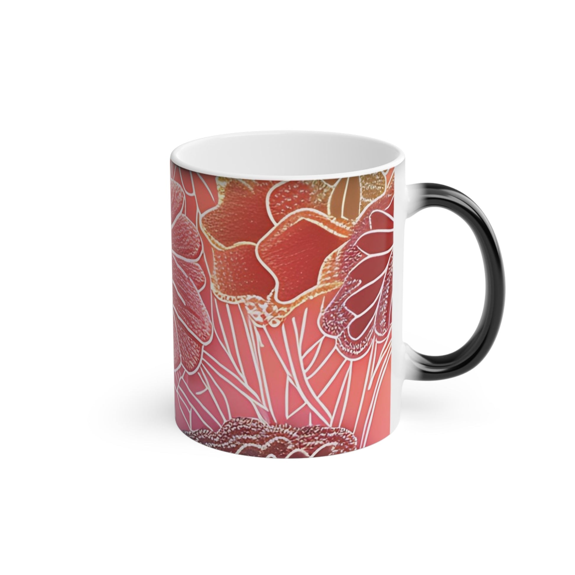 Abstract Floral Color Changing Mug, Artsulli - Art is Long, Life is Short, Mug, , , , , , , 