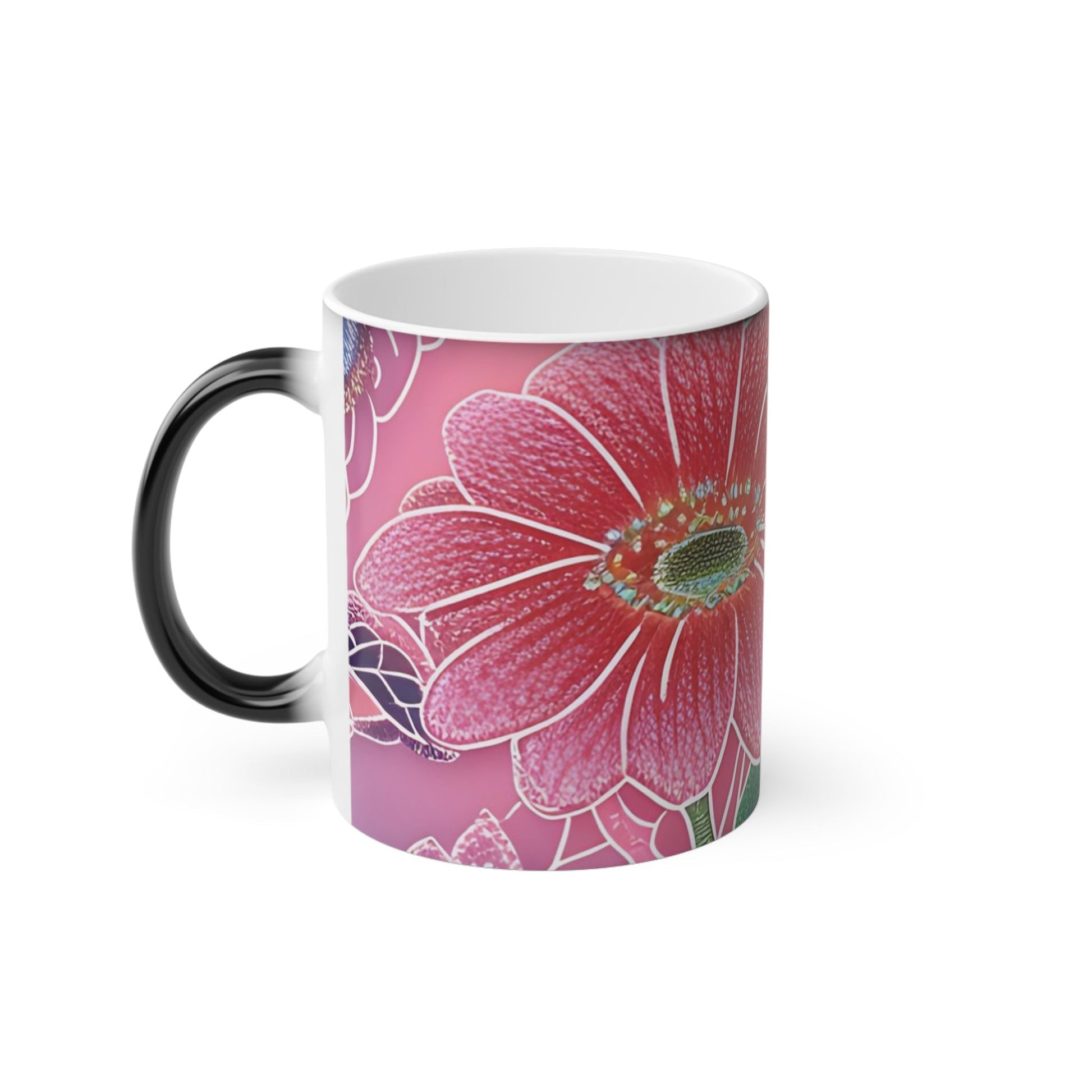 Abstract Floral Color Changing Mug, Artsulli - Art is Long, Life is Short, Mug, , , , , , , 