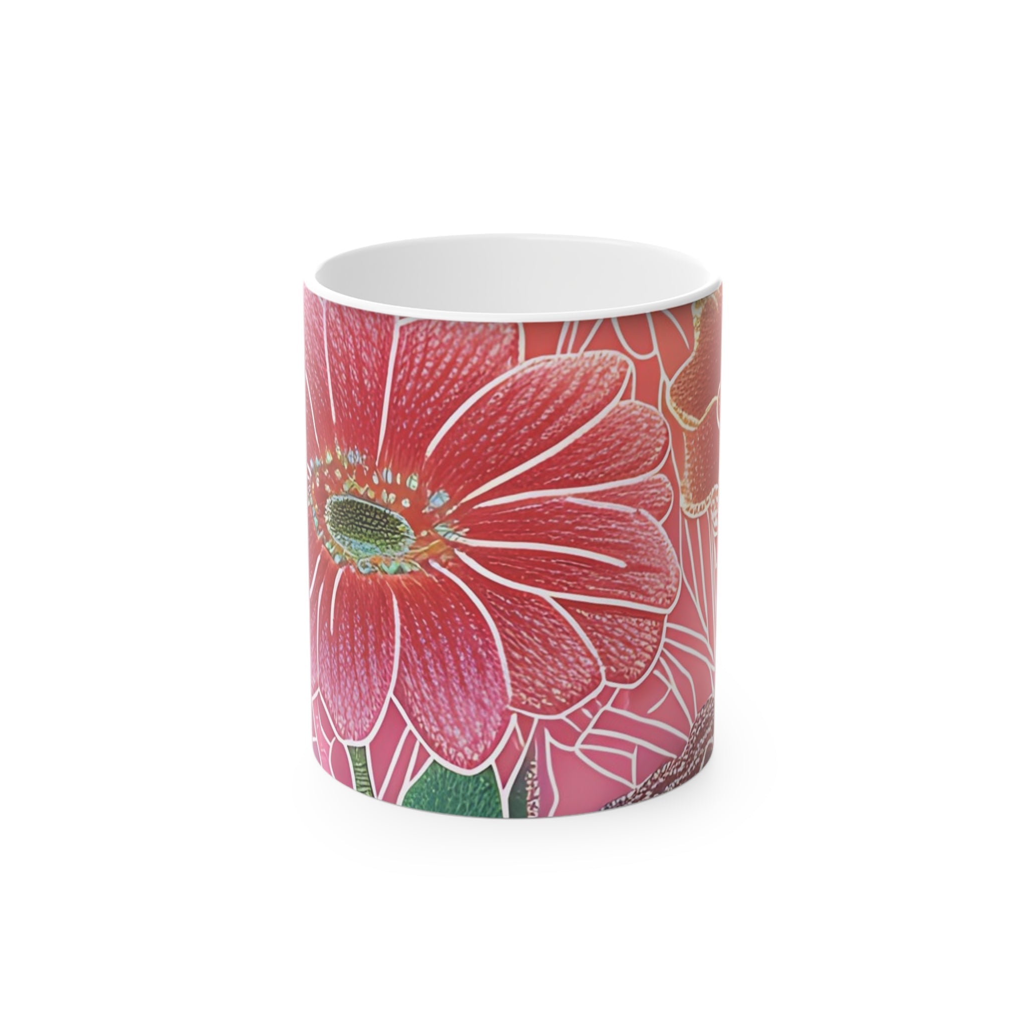 Abstract Floral Color Changing Mug, Artsulli - Art is Long, Life is Short, Mug, Size, 11oz, , , , , 19612136356651902787