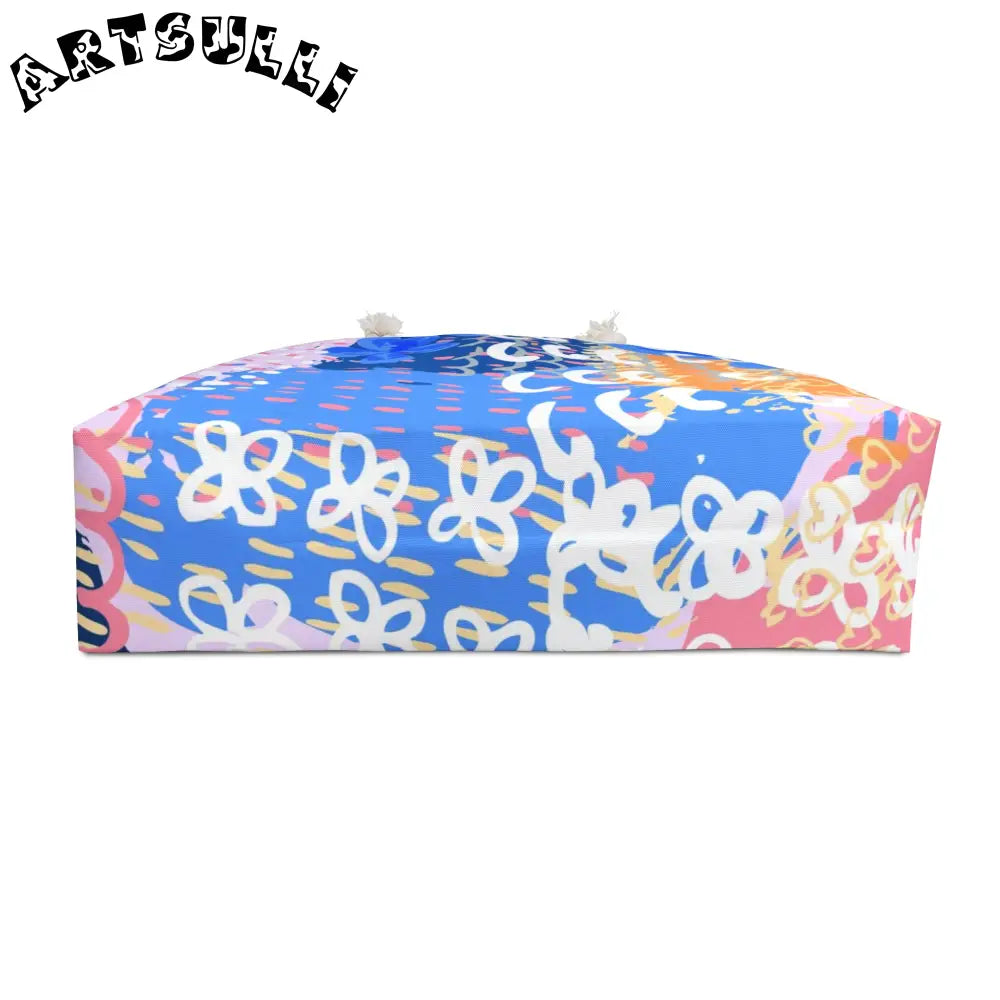 Abstract Floral Oversized Weekender Tote, Artsulli - Art is Long, Life is Short, Bags, , , , , , , 