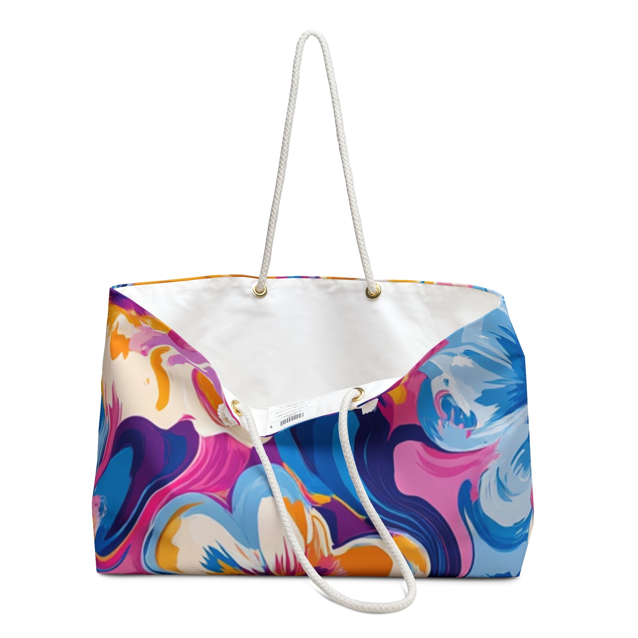 Abstract Floral Weekender Tote, Artsulli - Art is Long, Life is Short, Bags, , , , , , , 