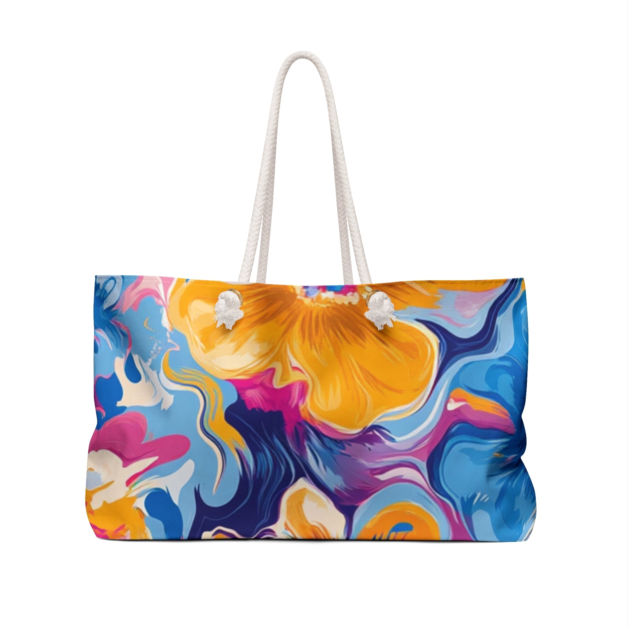 Abstract Floral Weekender Tote, Artsulli - Art is Long, Life is Short, Bags, , , , , , , 