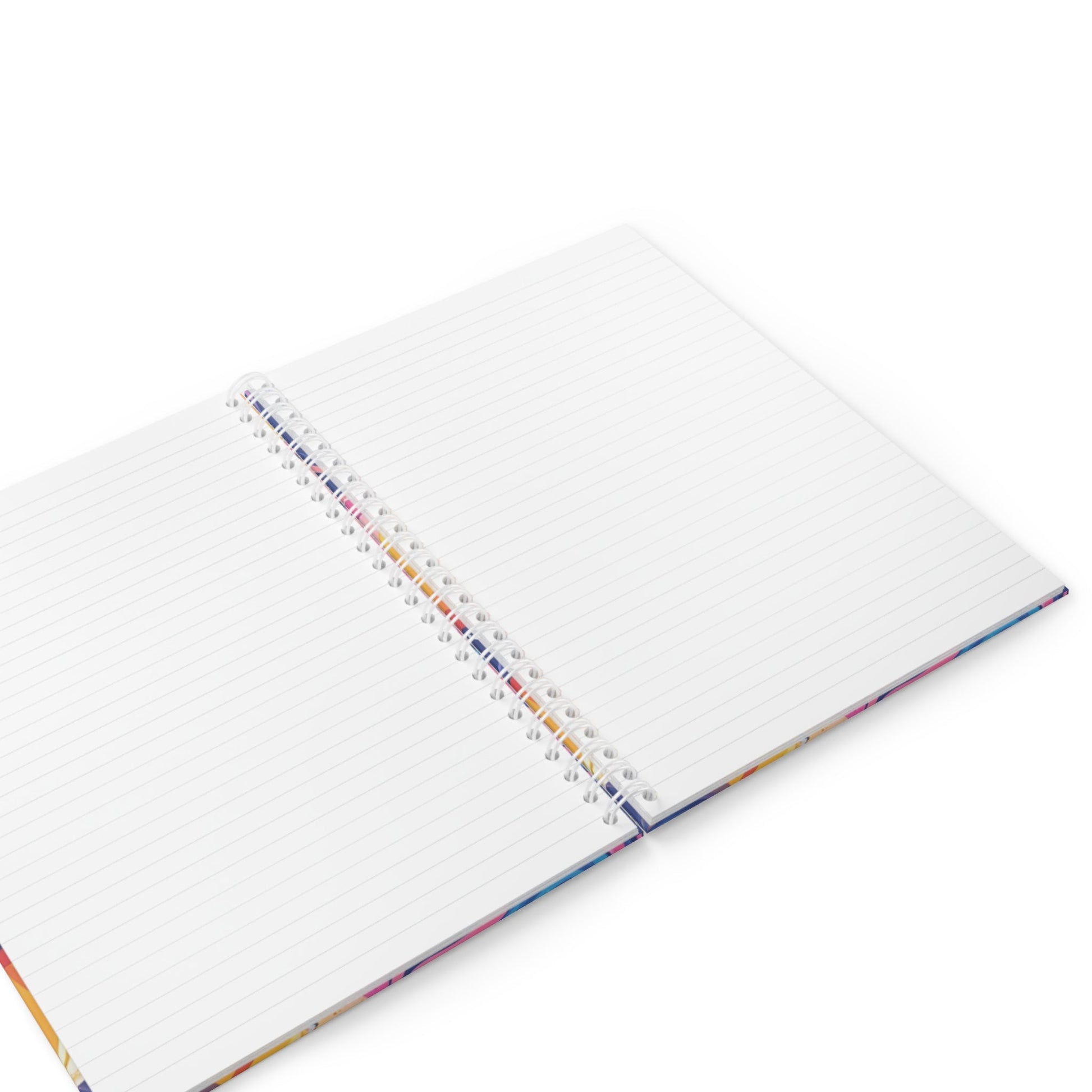 Printify Abstract Floral Wide-Ruled Spiral Notebook 2025